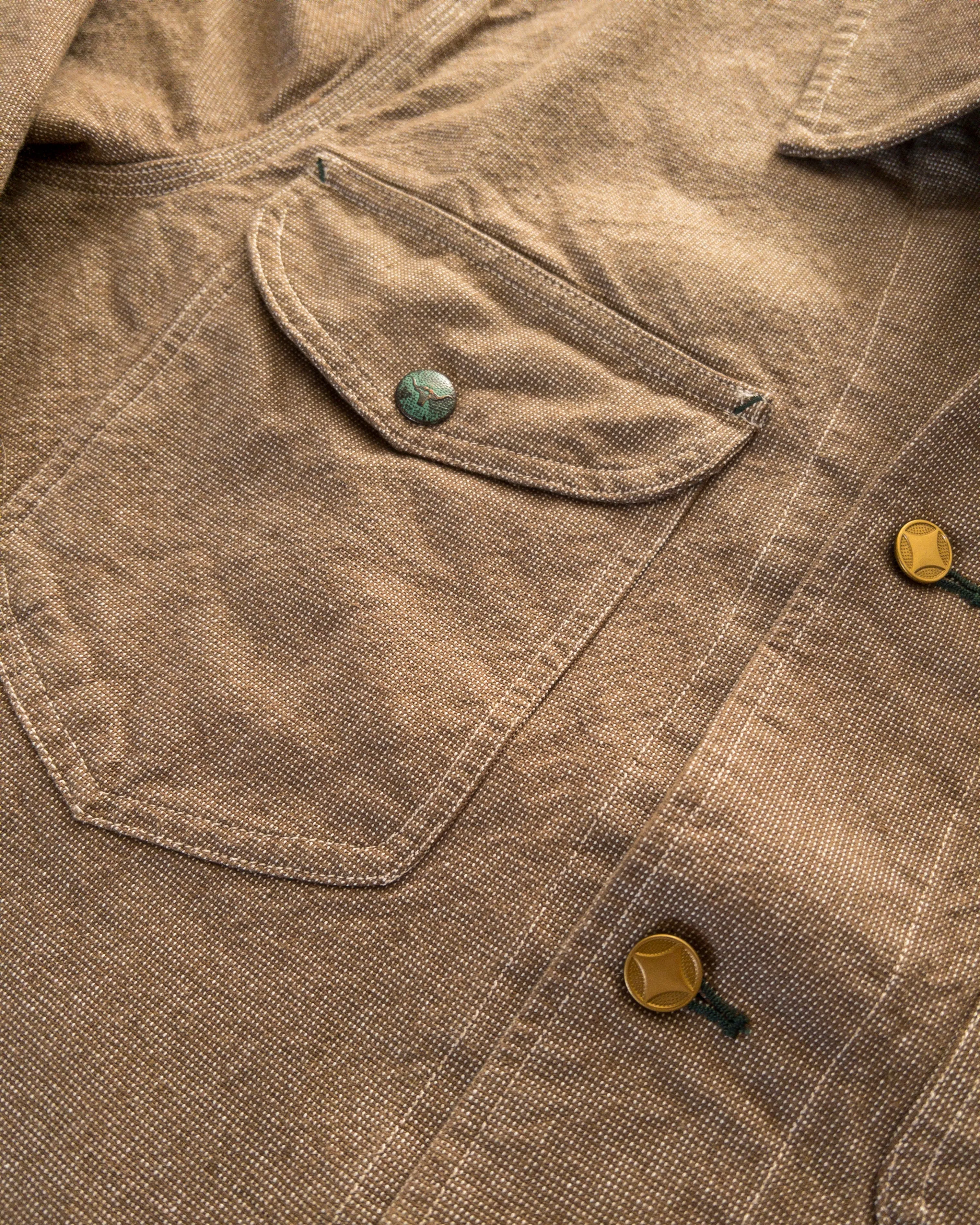 Heavyweight Pinpoint Canvas Barn Jacket - Brown sold by Wythe NY product image thumbnail 3