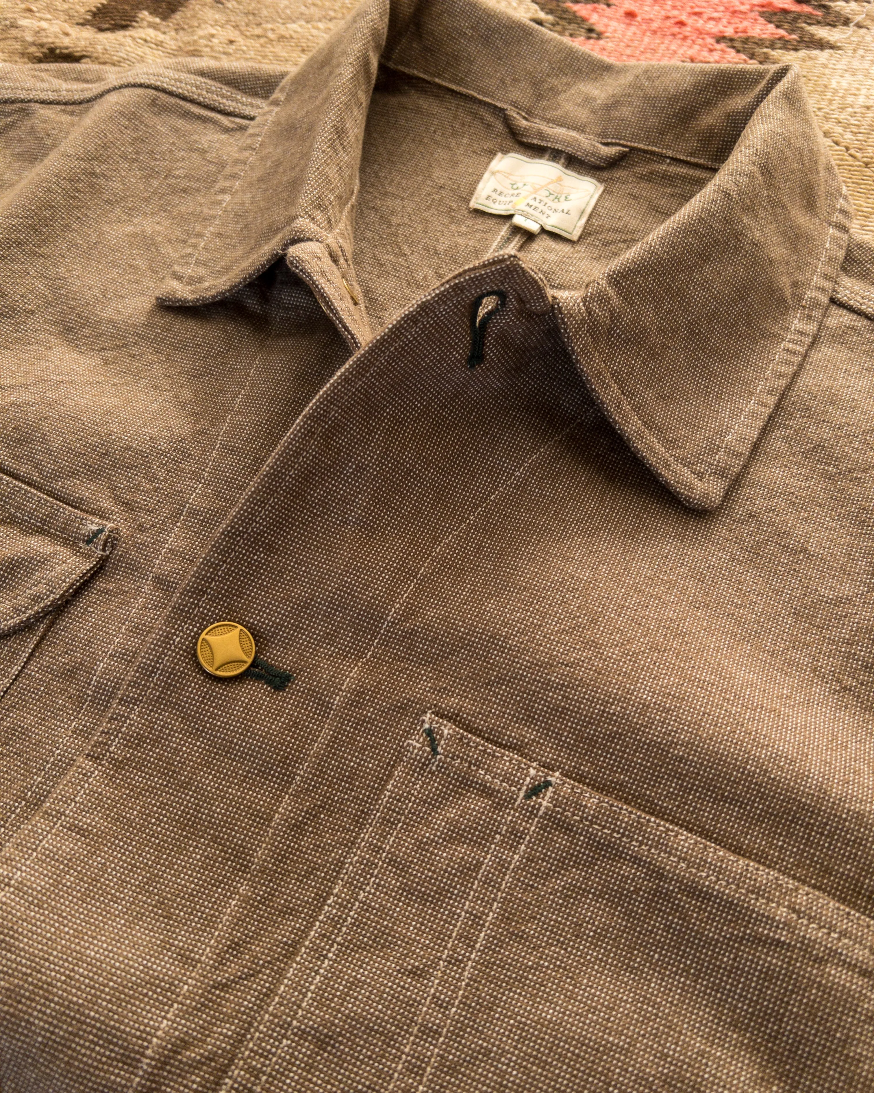 Heavyweight Pinpoint Canvas Barn Jacket - Brown sold by Wythe NY product image thumbnail 2