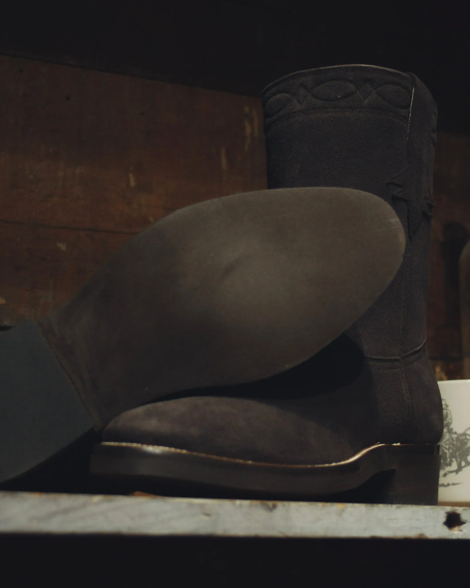 Chocolate Suede Roper Boots sold by Wythe NY product image thumbnail 3