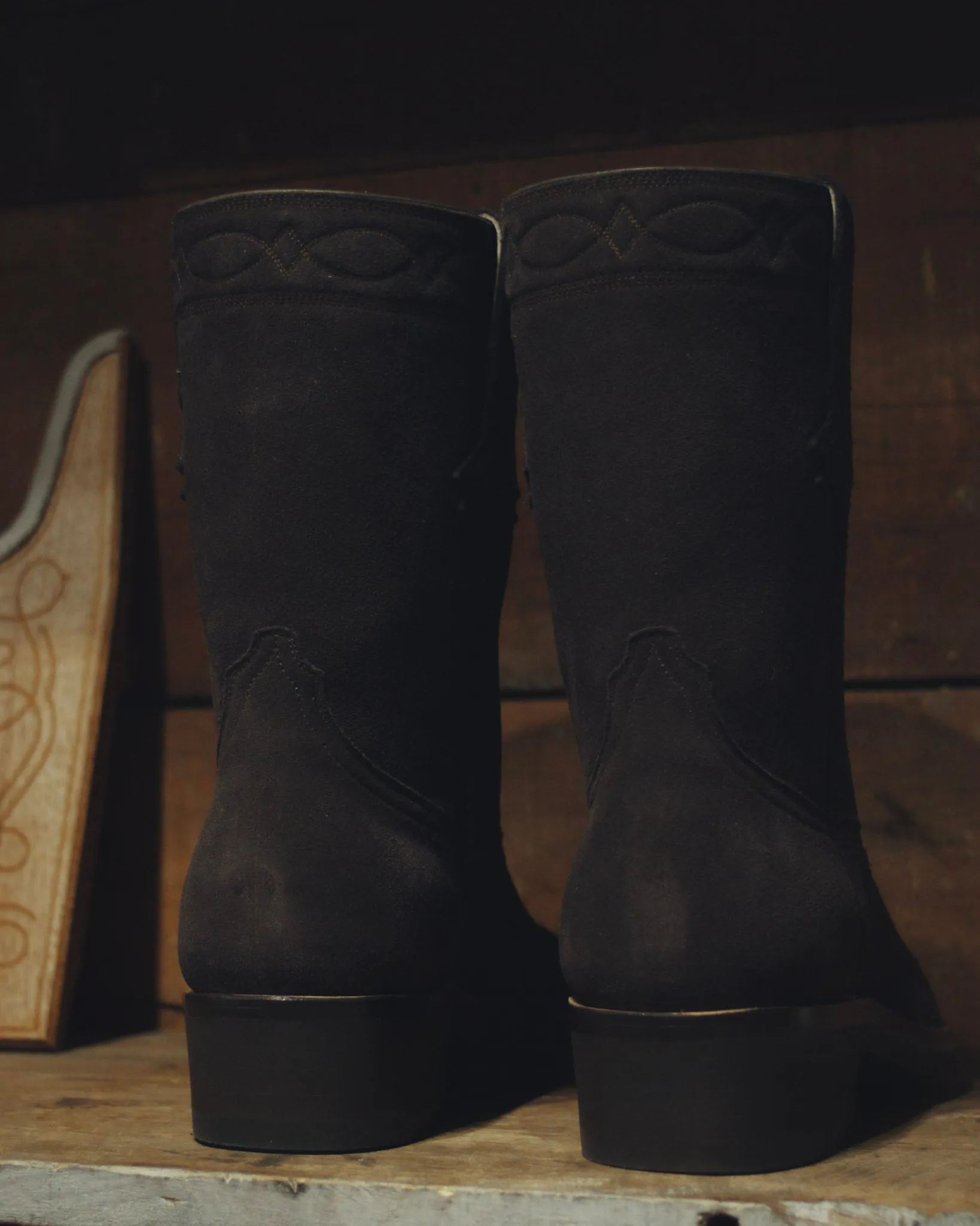Chocolate Suede Roper Boots sold by Wythe NY product image thumbnail 4