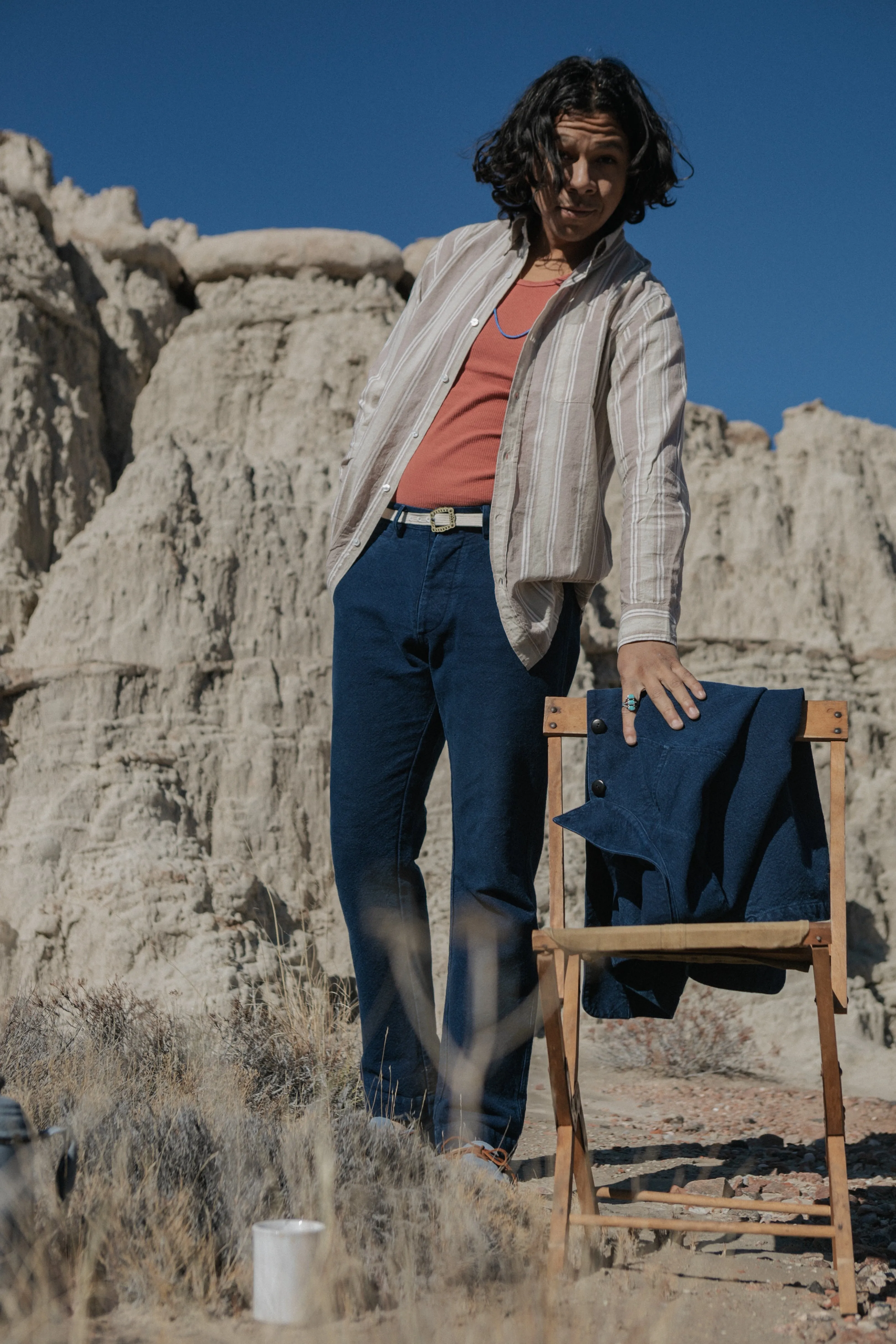 Rustic Plainweave Chino - Indigo sold by Wythe NY product image thumbnail 3