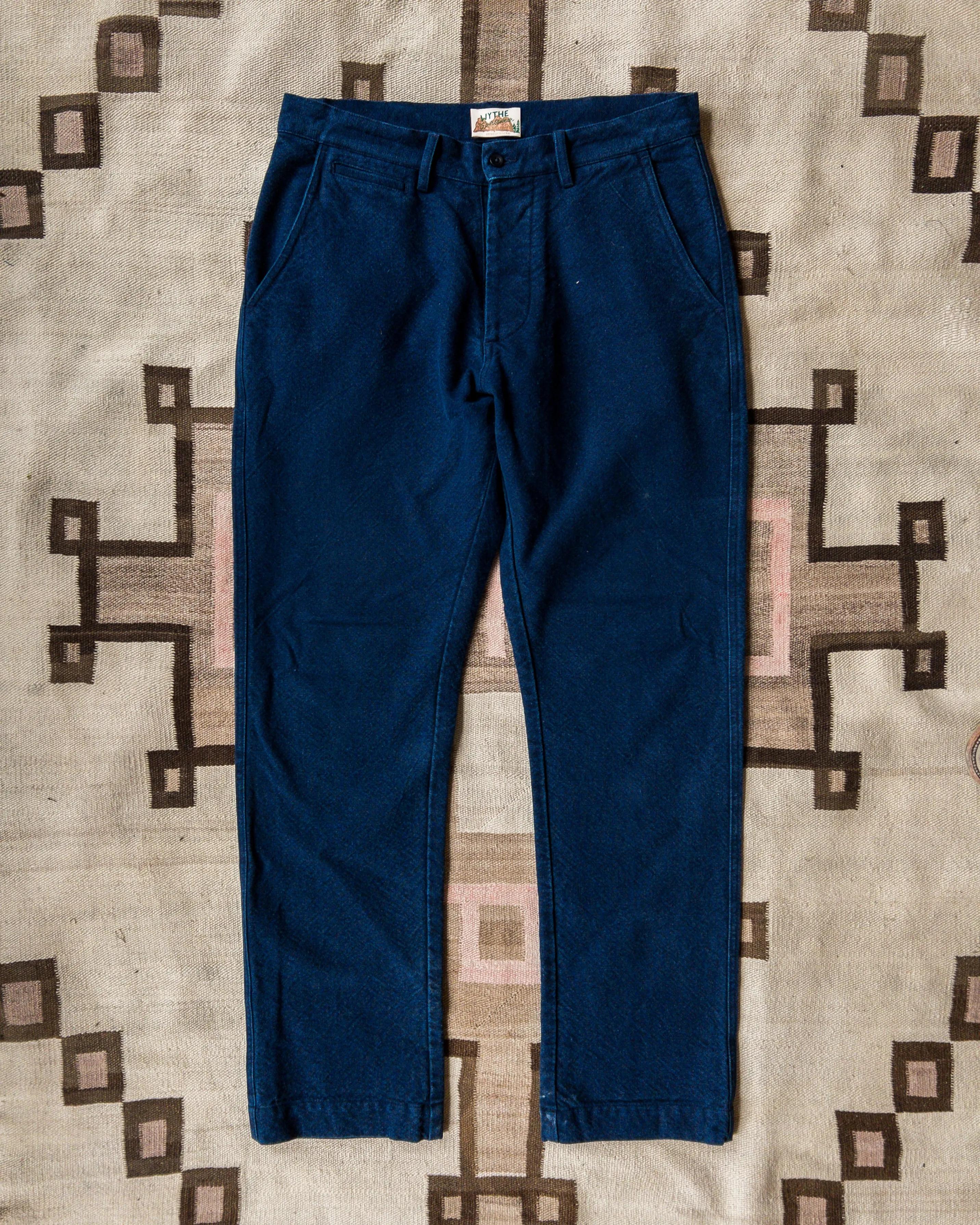 Rustic Plainweave Chino - Indigo sold by Wythe NY