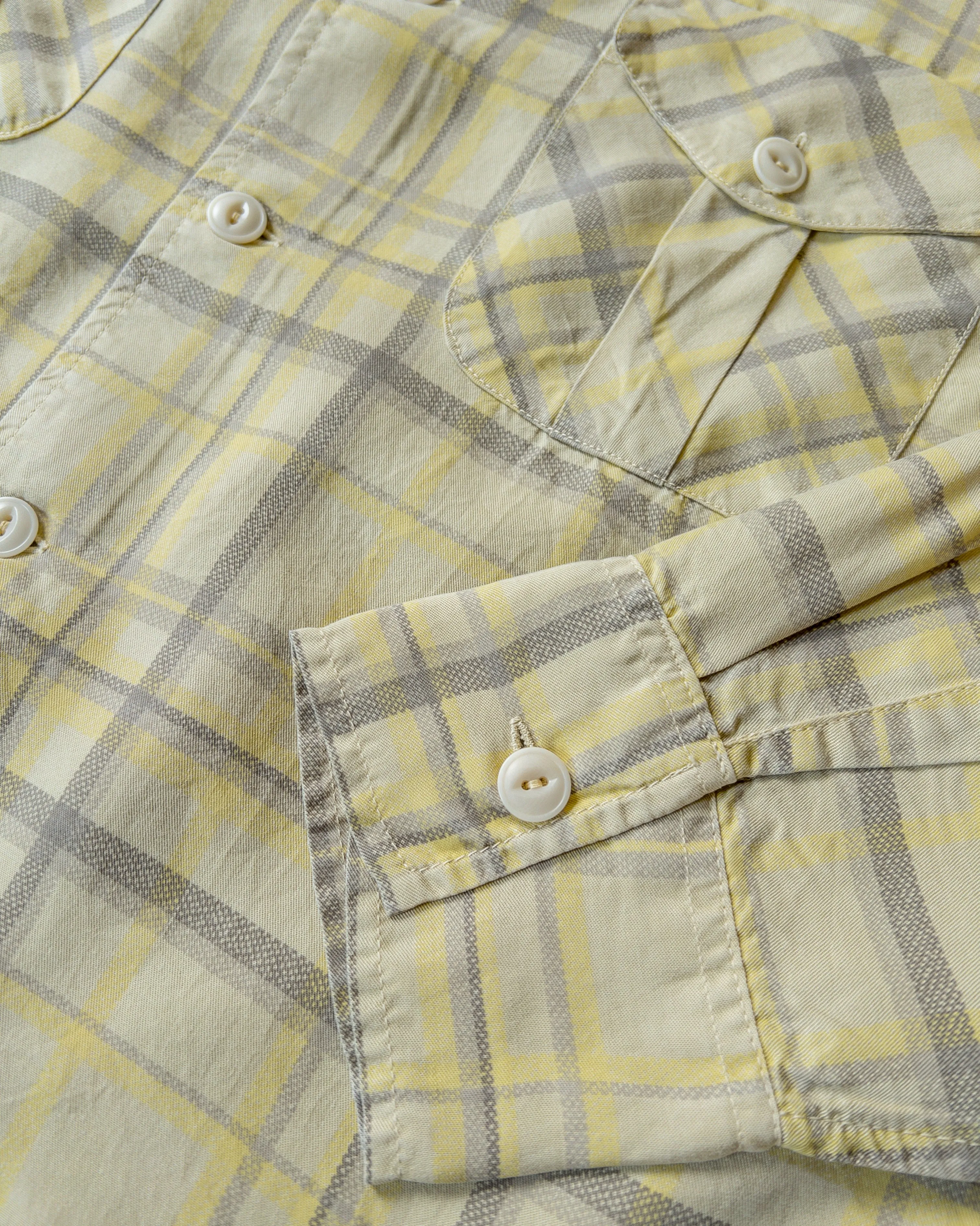 Printed Corral Plaid Tencel Patio Shirt - Sunflower sold by Wythe NY product image thumbnail 3