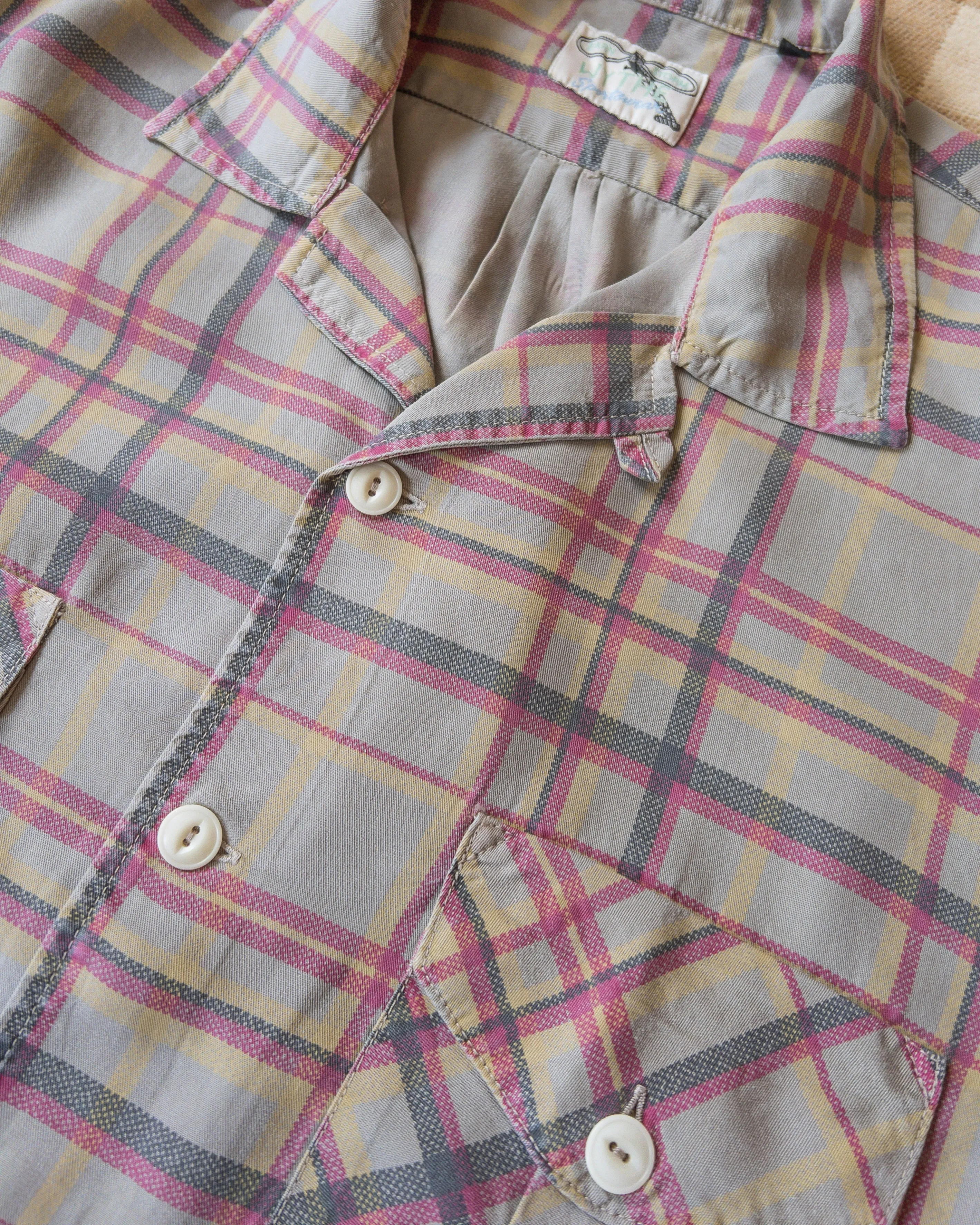 Printed Corral Plaid Tencel Patio Shirt - Nutmeg sold by Wythe NY product image thumbnail 4
