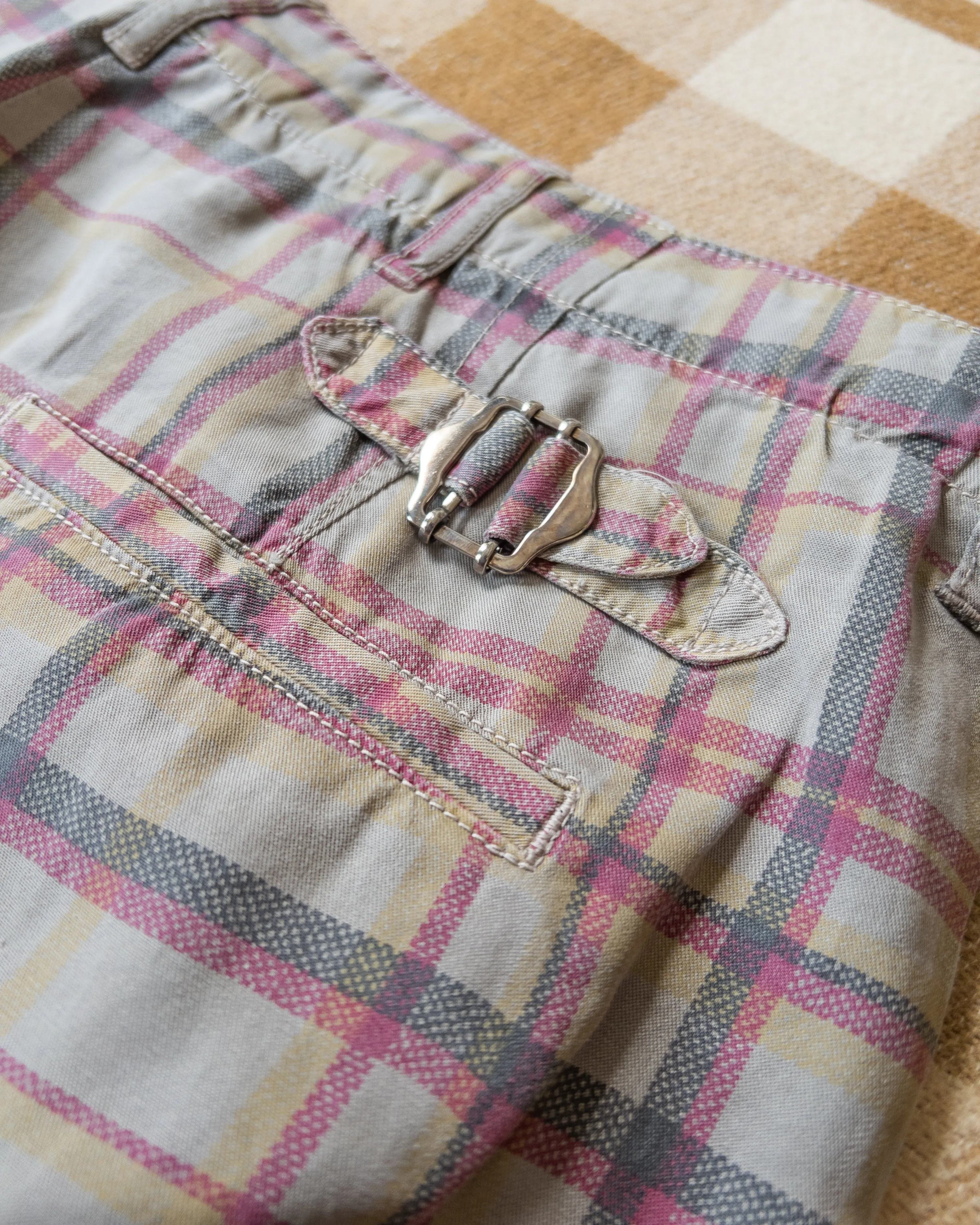 Printed Corral Plaid Tencel Chinos - Nutmeg sold by Wythe NY product image thumbnail 4
