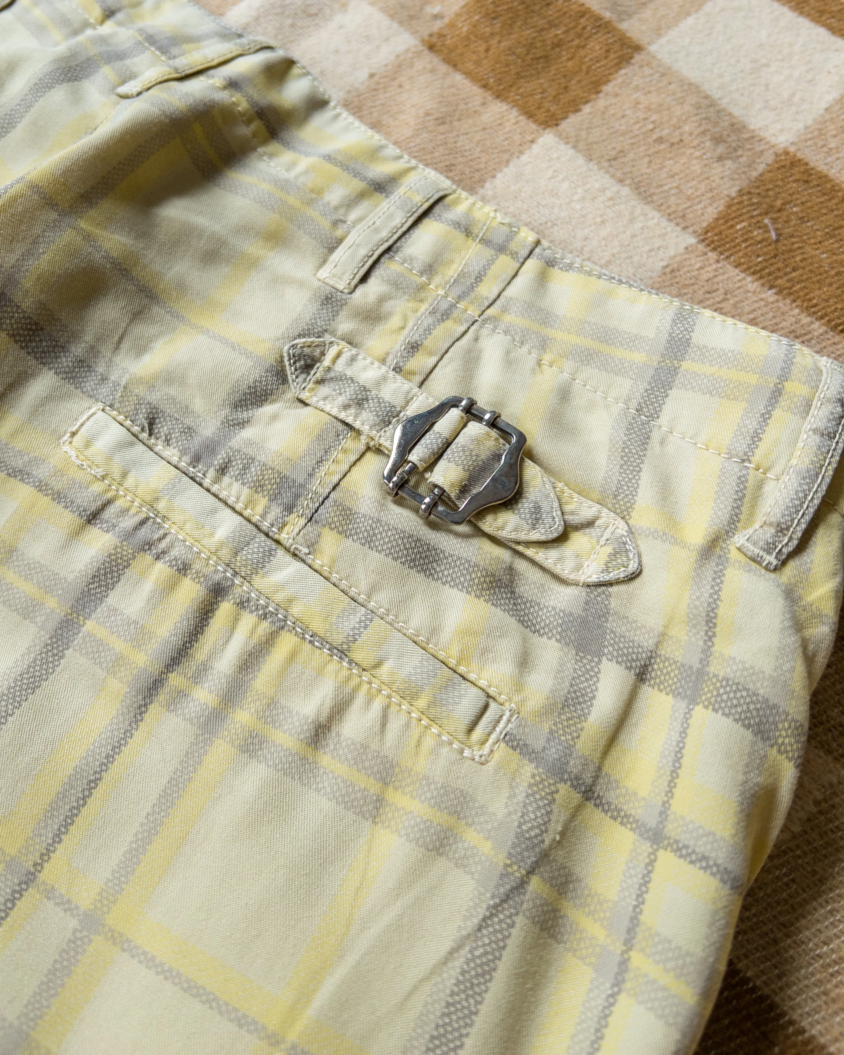 Printed Corral Plaid Tencel Chinos - Sunflower sold by Wythe NY product image thumbnail 4