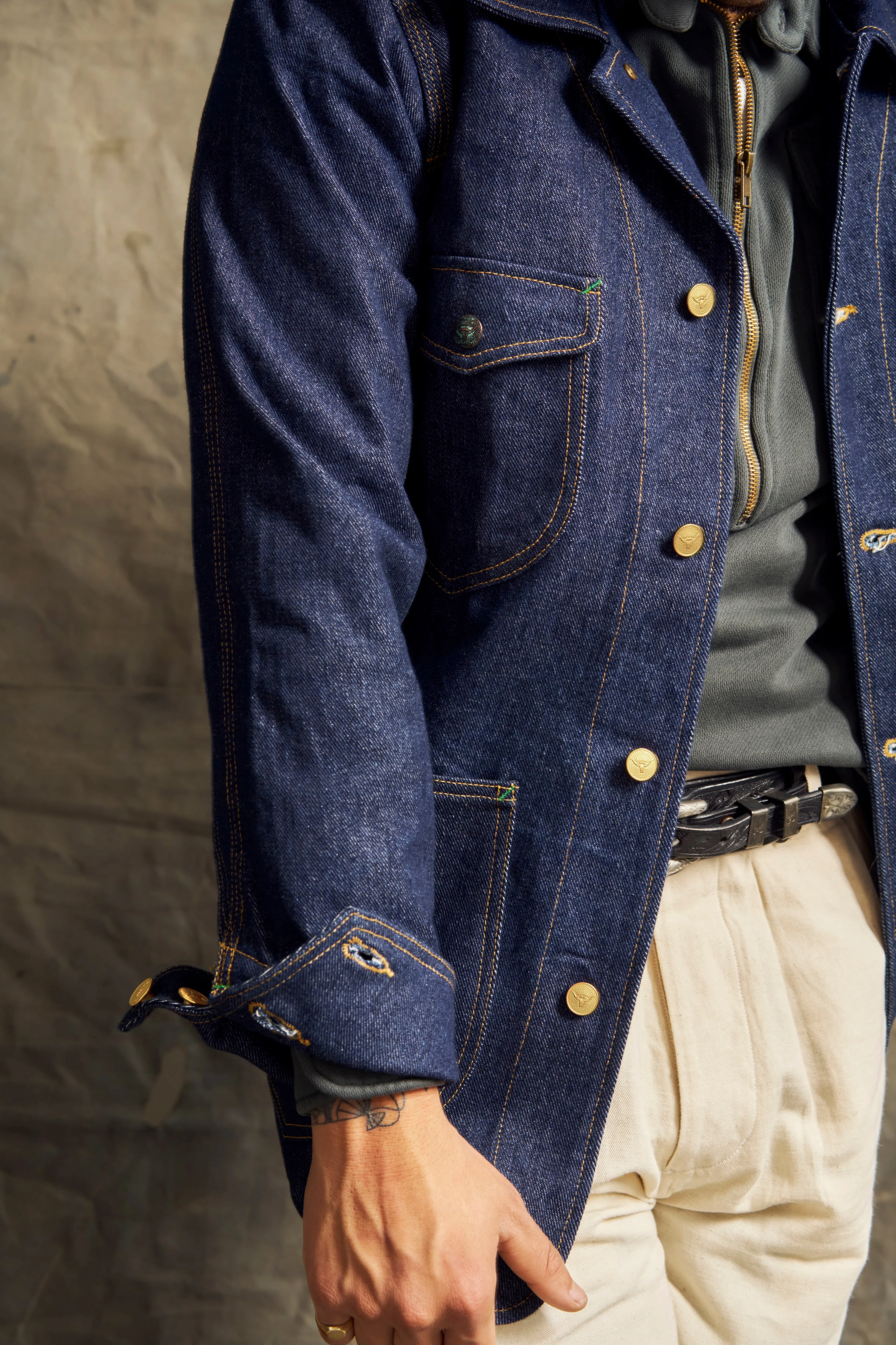 Denim Barn Jacket - Rinsed Indigo sold by Wythe NY product image thumbnail 5