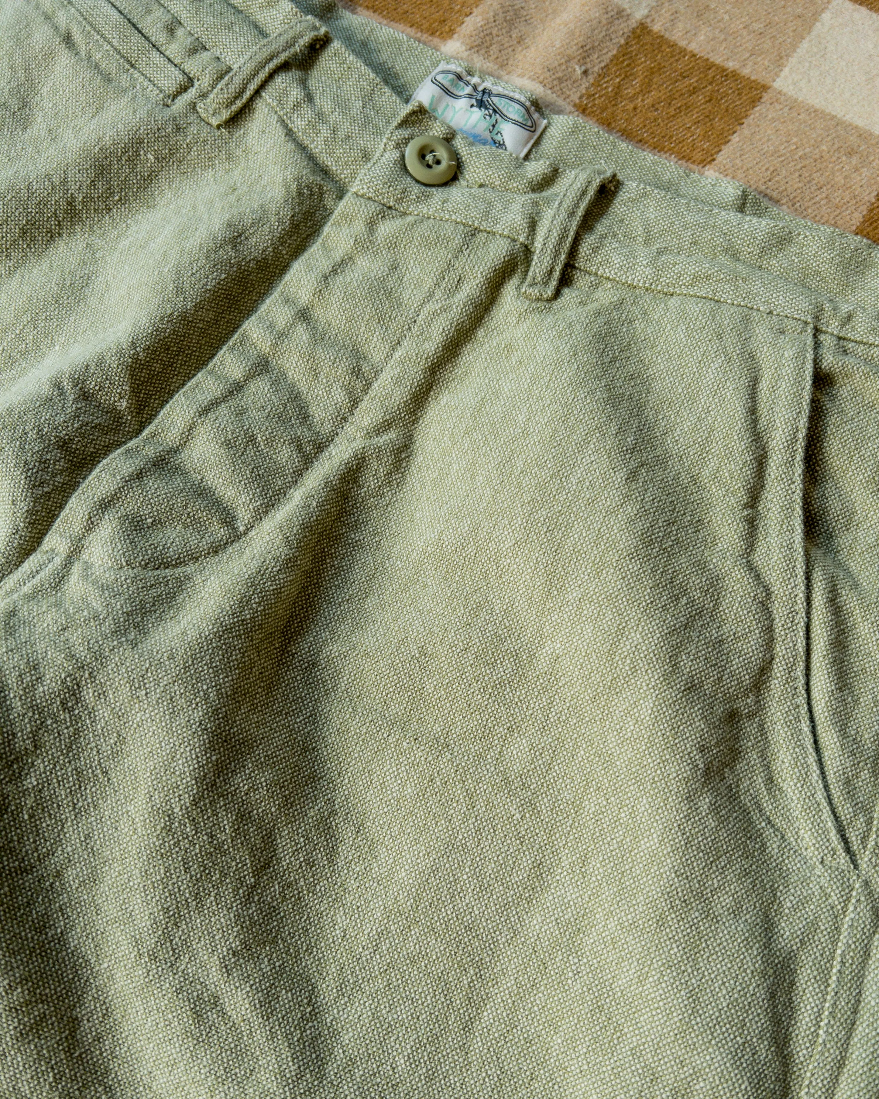 Rustic Plainweave Chino - Olive sold by Wythe NY product image thumbnail 2