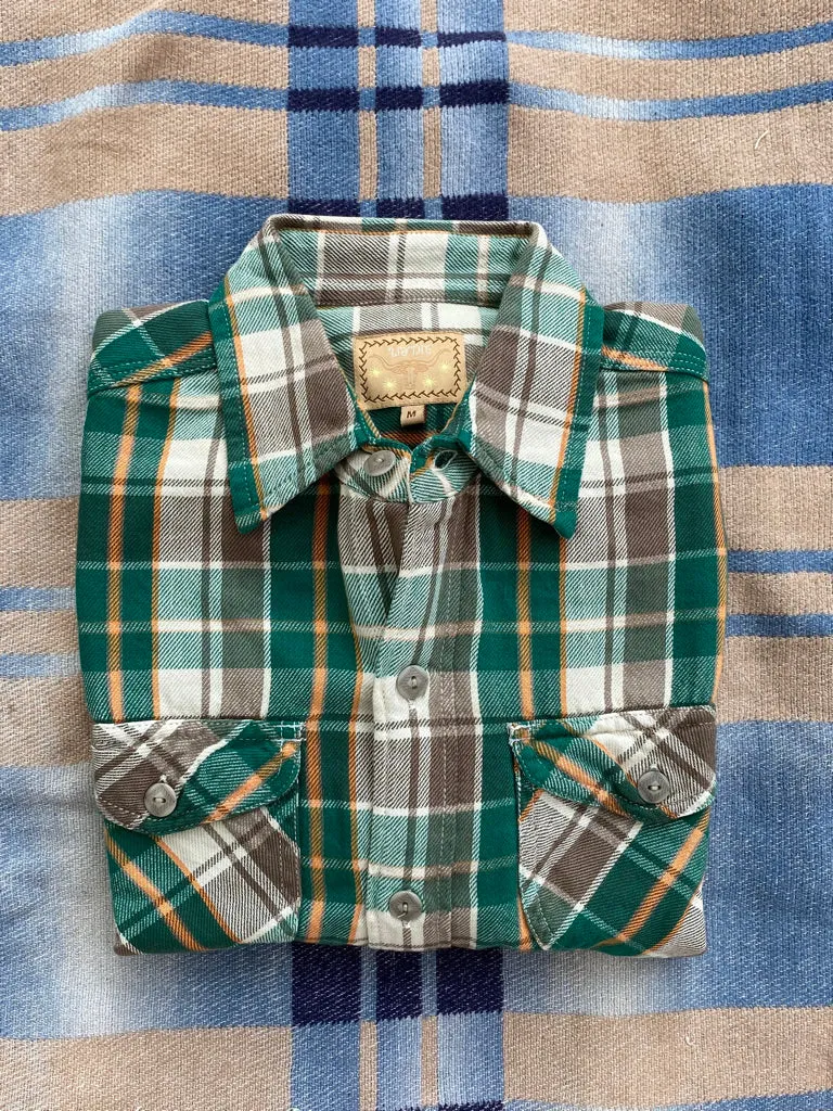 Washed Flannel Workshirt - Woodworker Plaid sold by Wythe NY