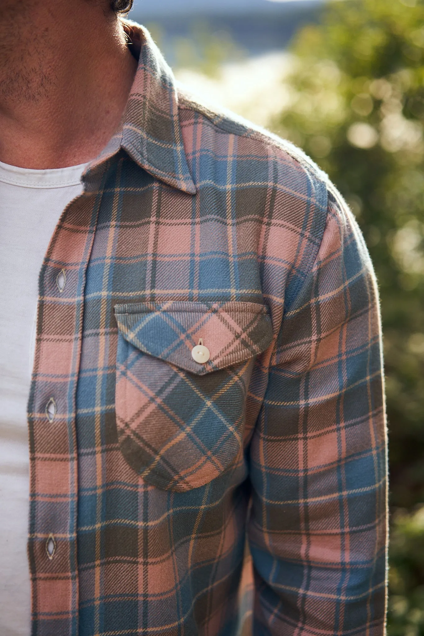 Washed Flannel Workshirt - Trout River Hearth Plaid sold by Wythe NY product image thumbnail 3