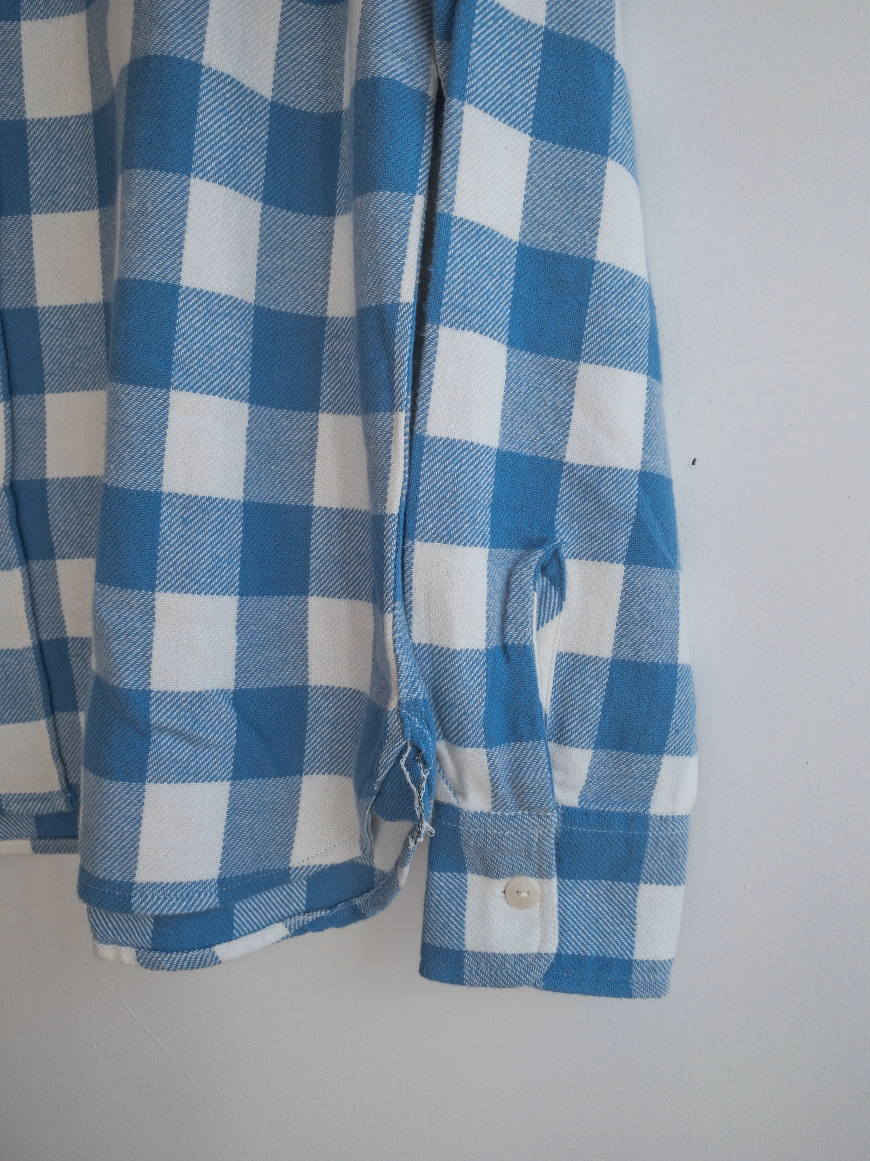 Washed Flannel Workshirt - Ox Blue/Cream Buffalo Plaid sold by Wythe NY product image thumbnail 2