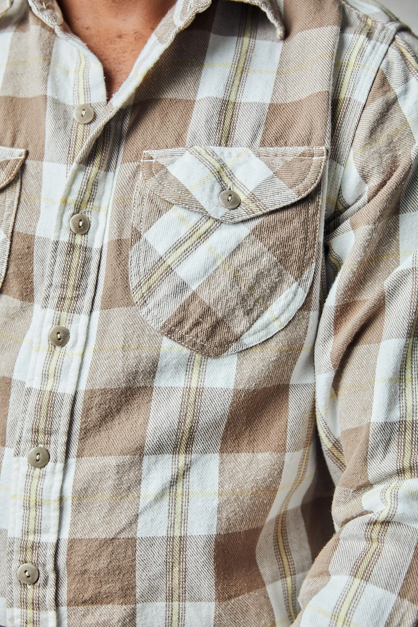 Washed Flannel Workshirt - Buffalo Shadow Plaid sold by Wythe NY