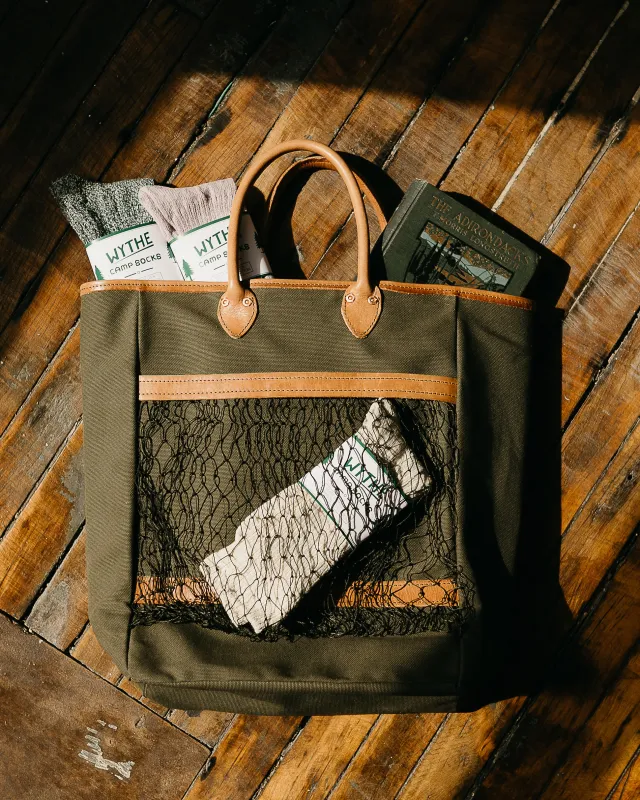 RECYCLED FISHING NET COTTON CANVAS TOTE sold by Wythe NY