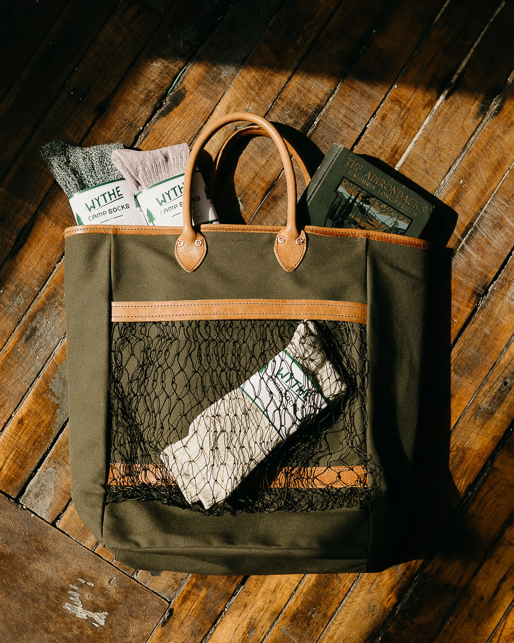 RECYCLED FISHING NET COTTON CANVAS TOTE sold by Wythe NY