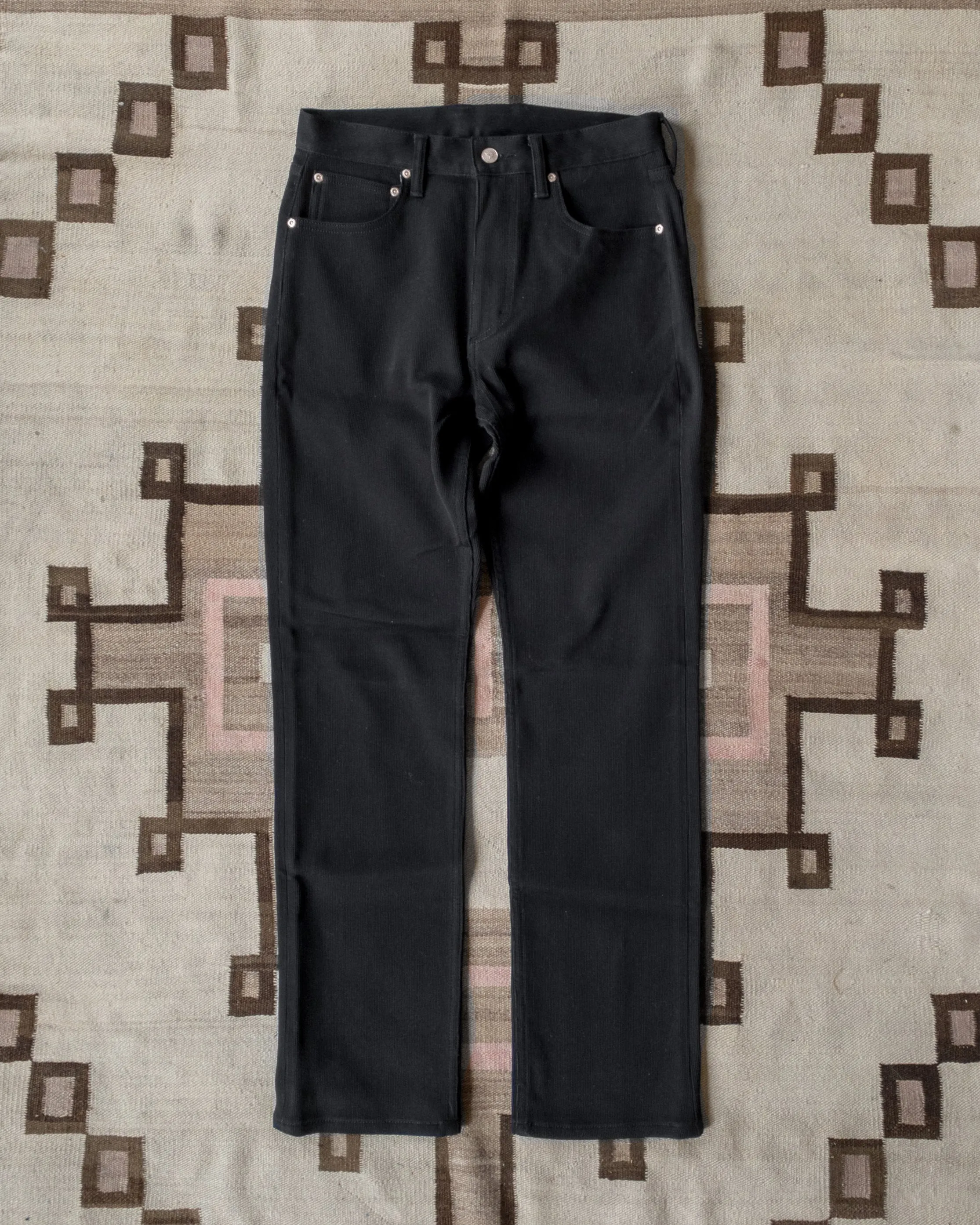 Bedford Cord Five Pocket Pants - Black sold by Wythe NY