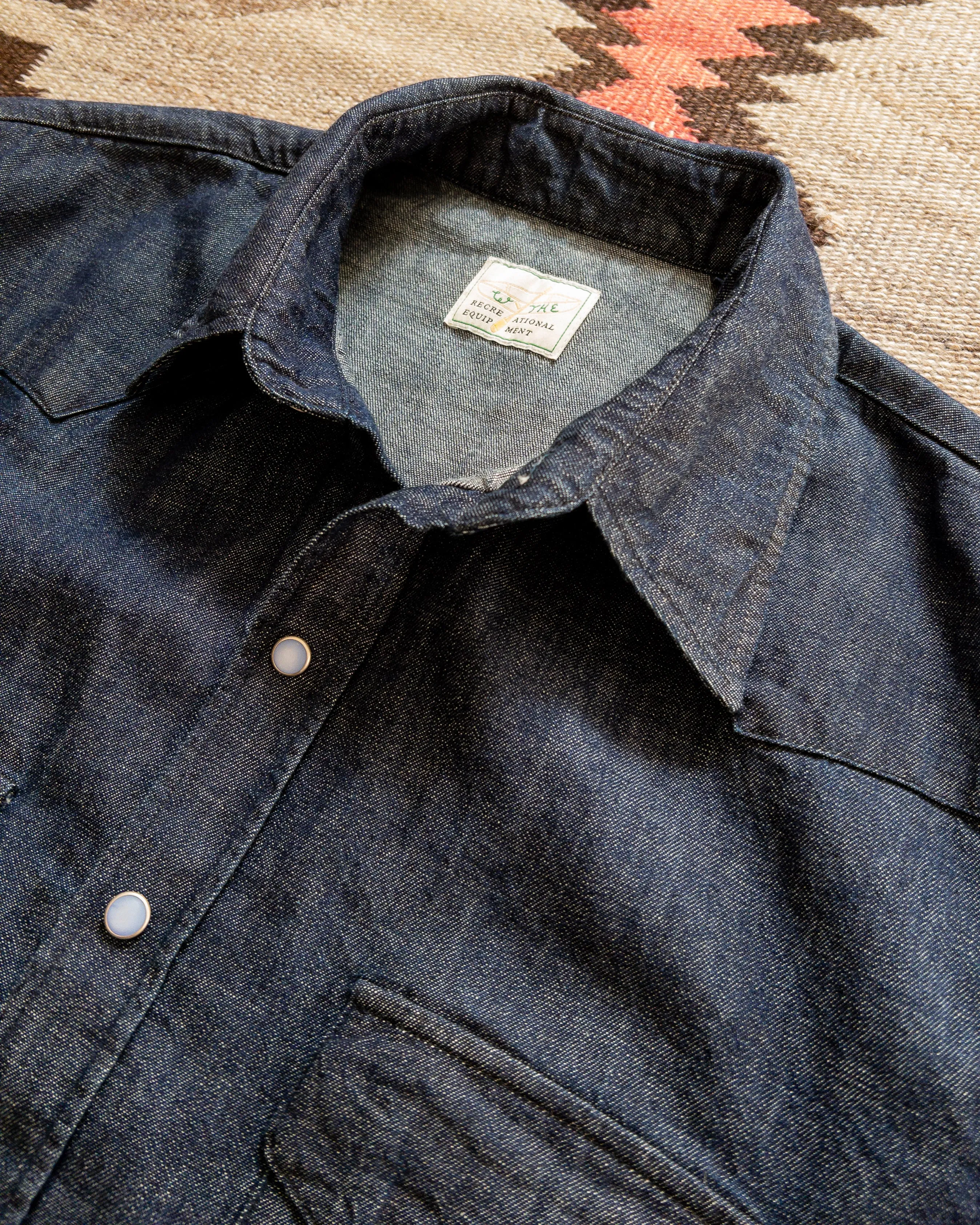 Denim Pearlsnap Shirt - Rinsed Indigo sold by Wythe NY product image thumbnail 3