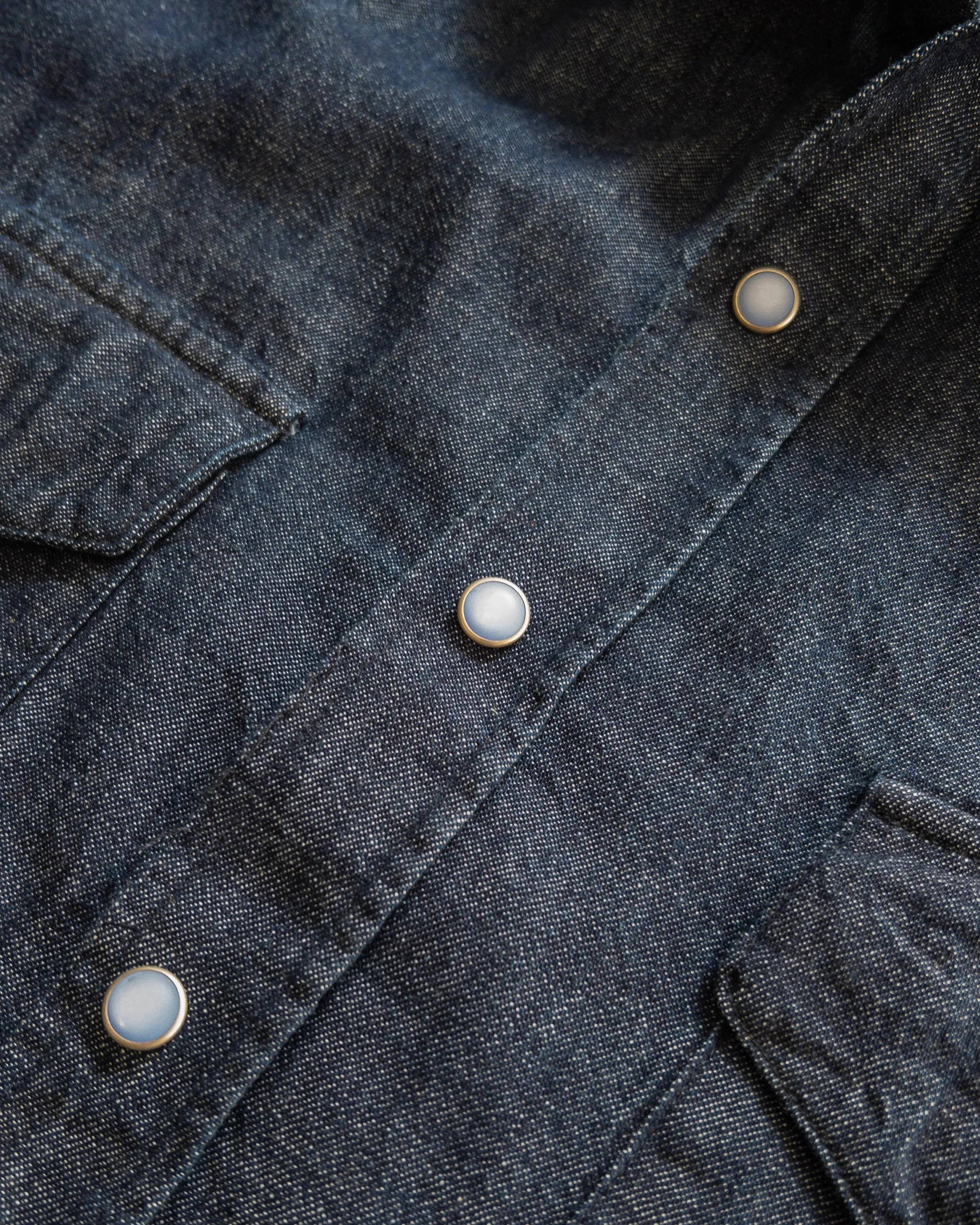 Denim Pearlsnap Shirt - Rinsed Indigo sold by Wythe NY product image thumbnail 4