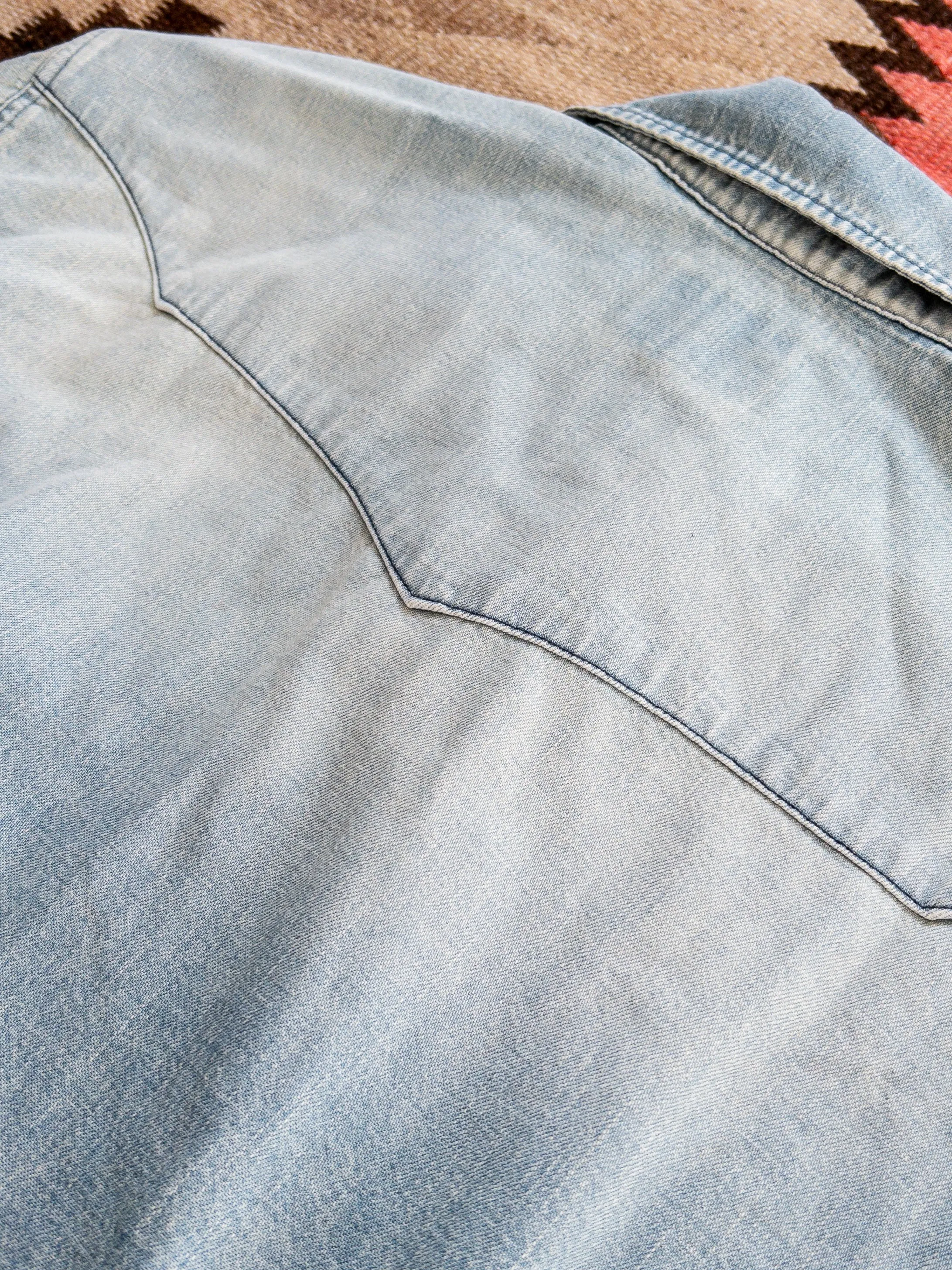 Denim Pearlsnap Shirt - Washed Indigo sold by Wythe NY product image thumbnail 5