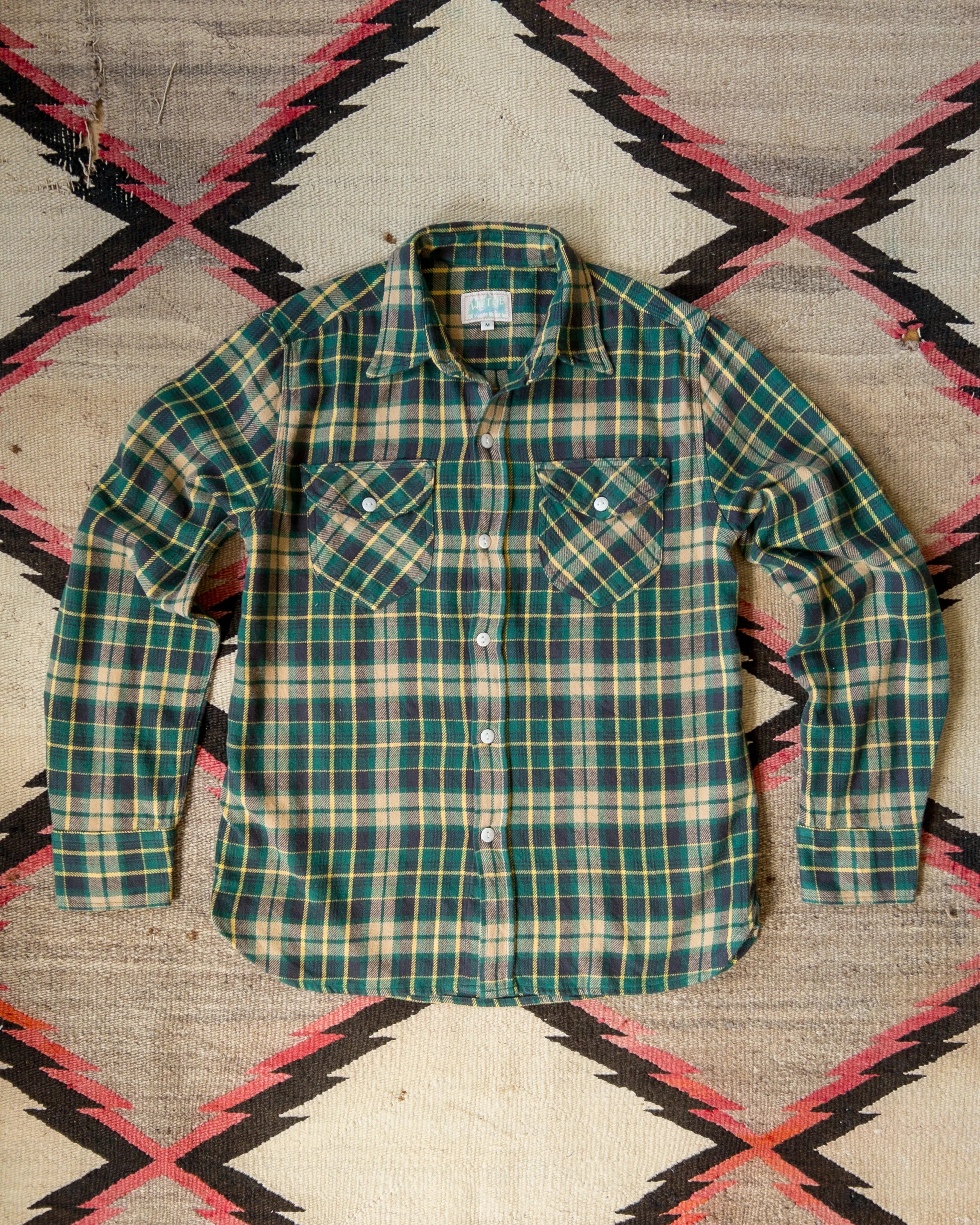 Washed Flannel Workshirt - Wisconsin White Pine sold by Wythe NY