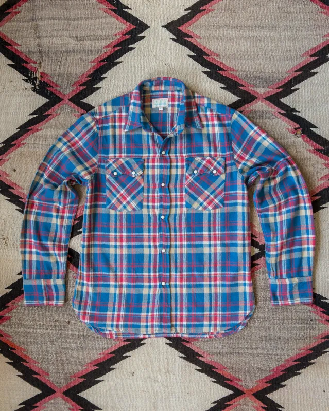 Washed Flannel Pearlsnap Shirt - Northwoods Plaid sold by Wythe NY