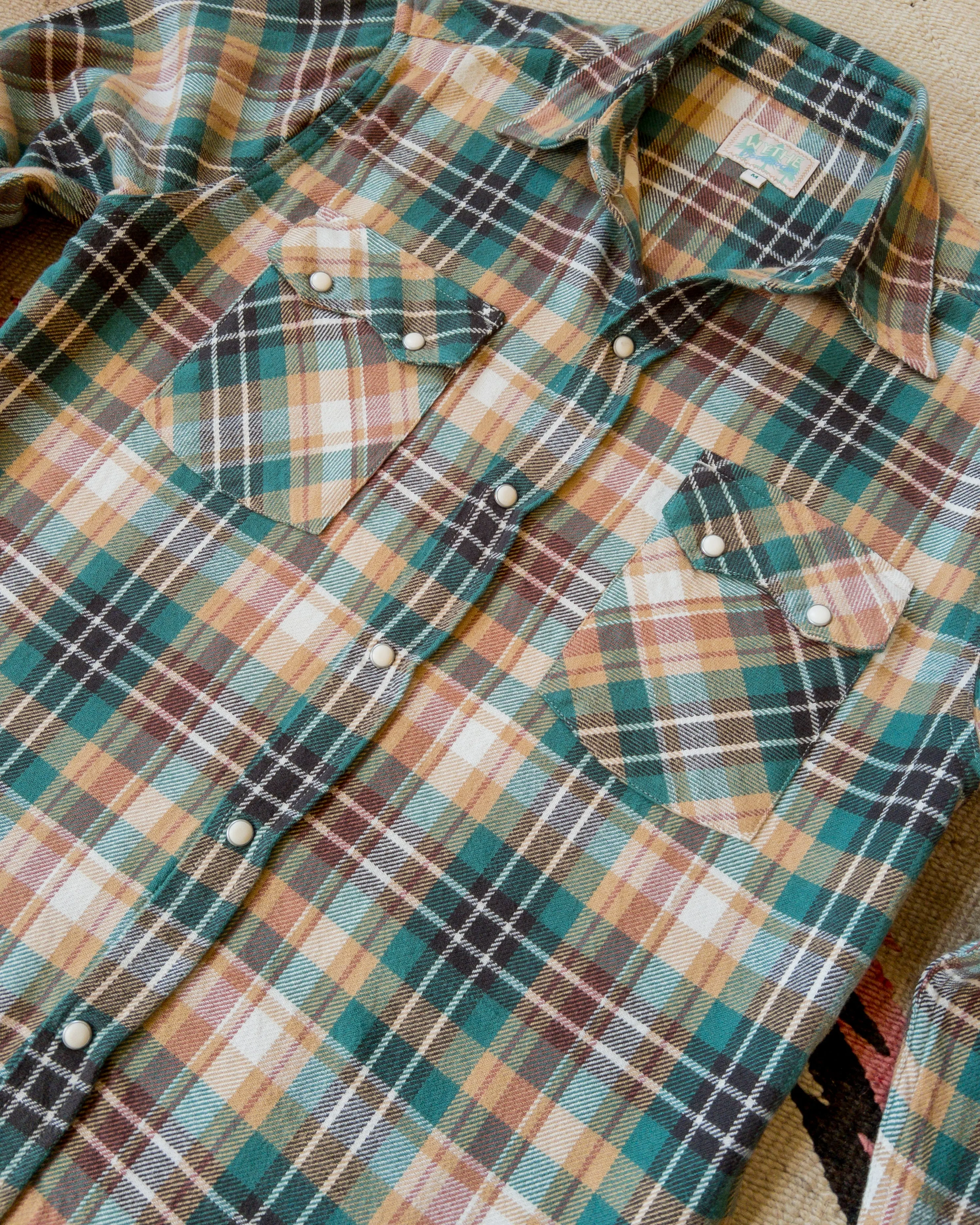 Washed Flannel Pearlsnap Shirt - Logger Plaid sold by Wythe NY product image thumbnail 2