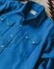 Moleskin Pearlsnap Shirt - Deep River sold by Wythe NY