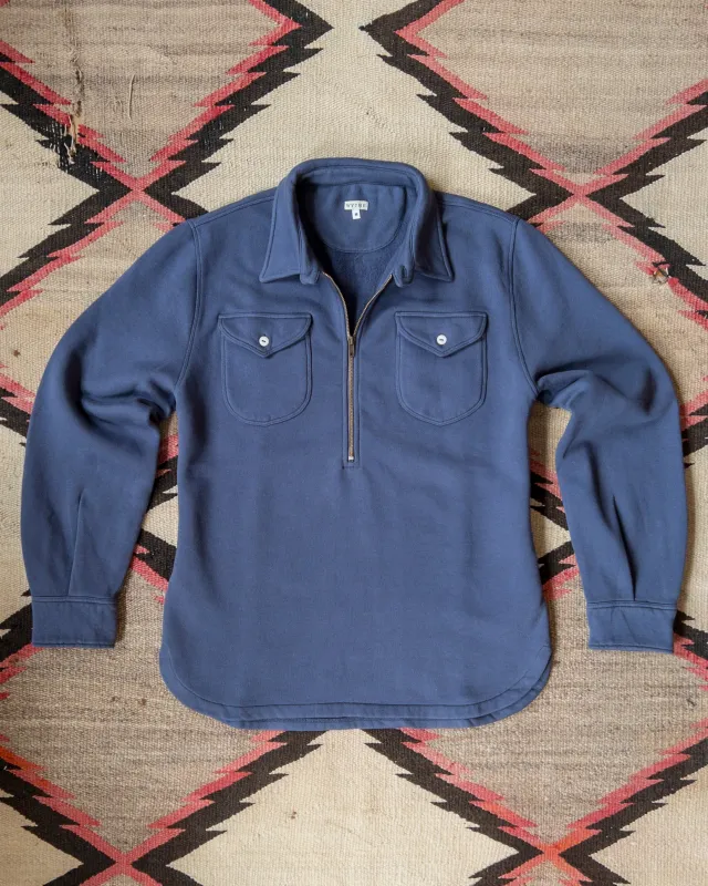Half-Zip Sweatshirt - Faded Navy sold by Wythe NY