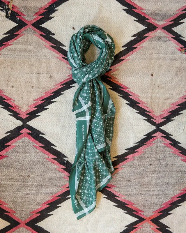 Shaker Dot Bandana Scarf - Evergreen sold by Wythe NY