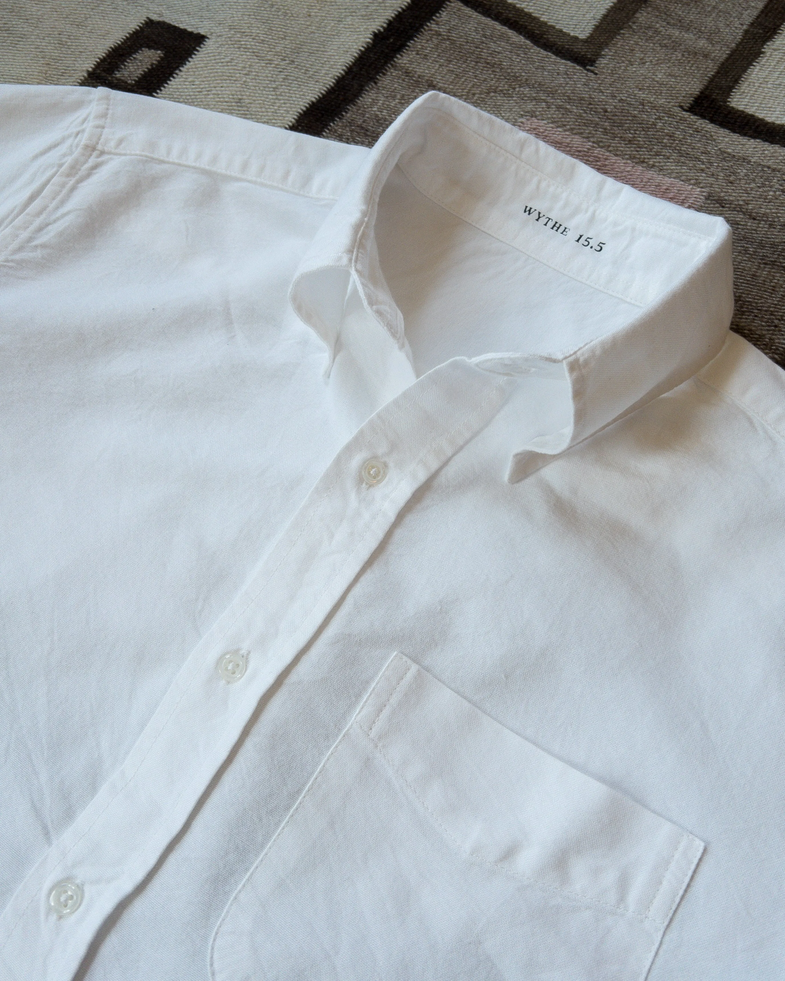 Oxford Cloth Button Down - Classic White sold by Wythe NY product image thumbnail 3