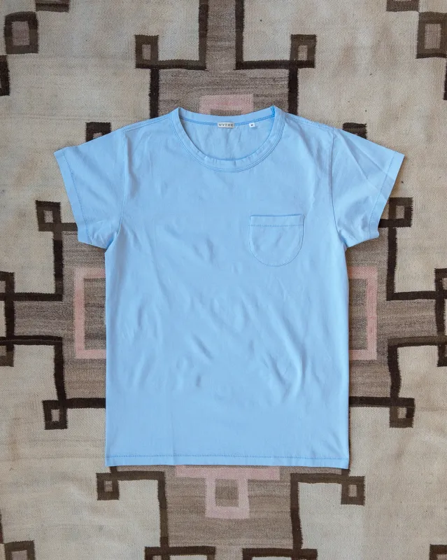 Tubular Pocket Tee Shirt - Sky Blue sold by Wythe NY