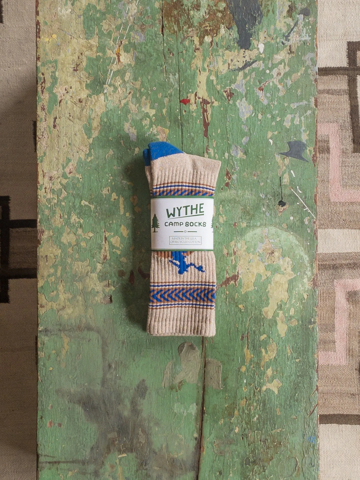 Bucking Bronc Recycled Cotton Camp Socks sold by Wythe NY