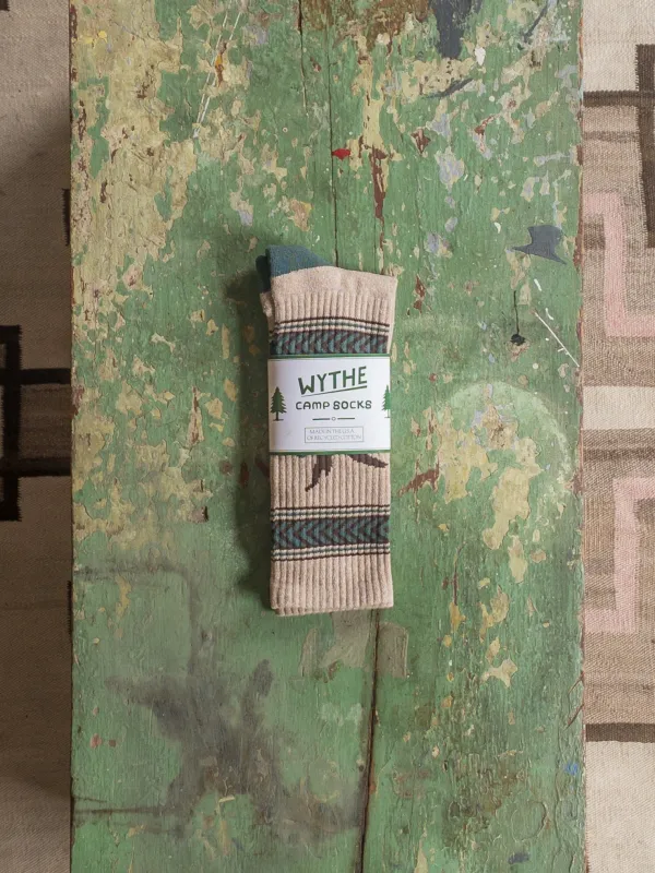 Mallard Flight Recycled Cotton Camp Socks sold by Wythe NY