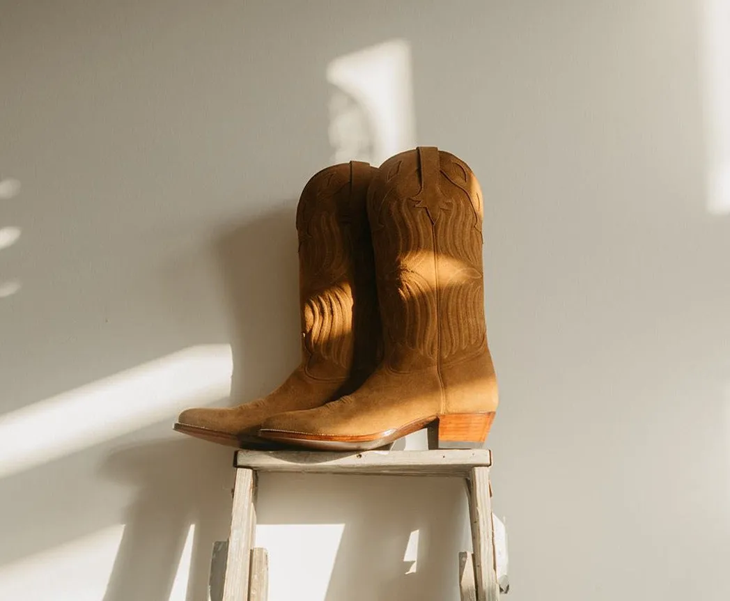 Snuff Suede Western Boots sold by Wythe NY product image thumbnail 2