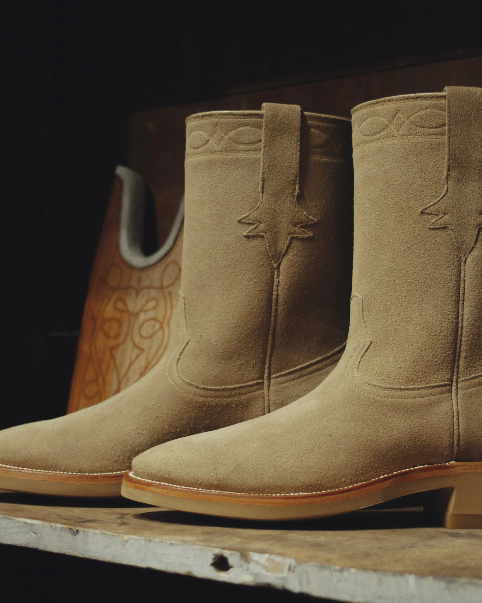 Sand Suede Roper Boots sold by Wythe NY product image thumbnail 2
