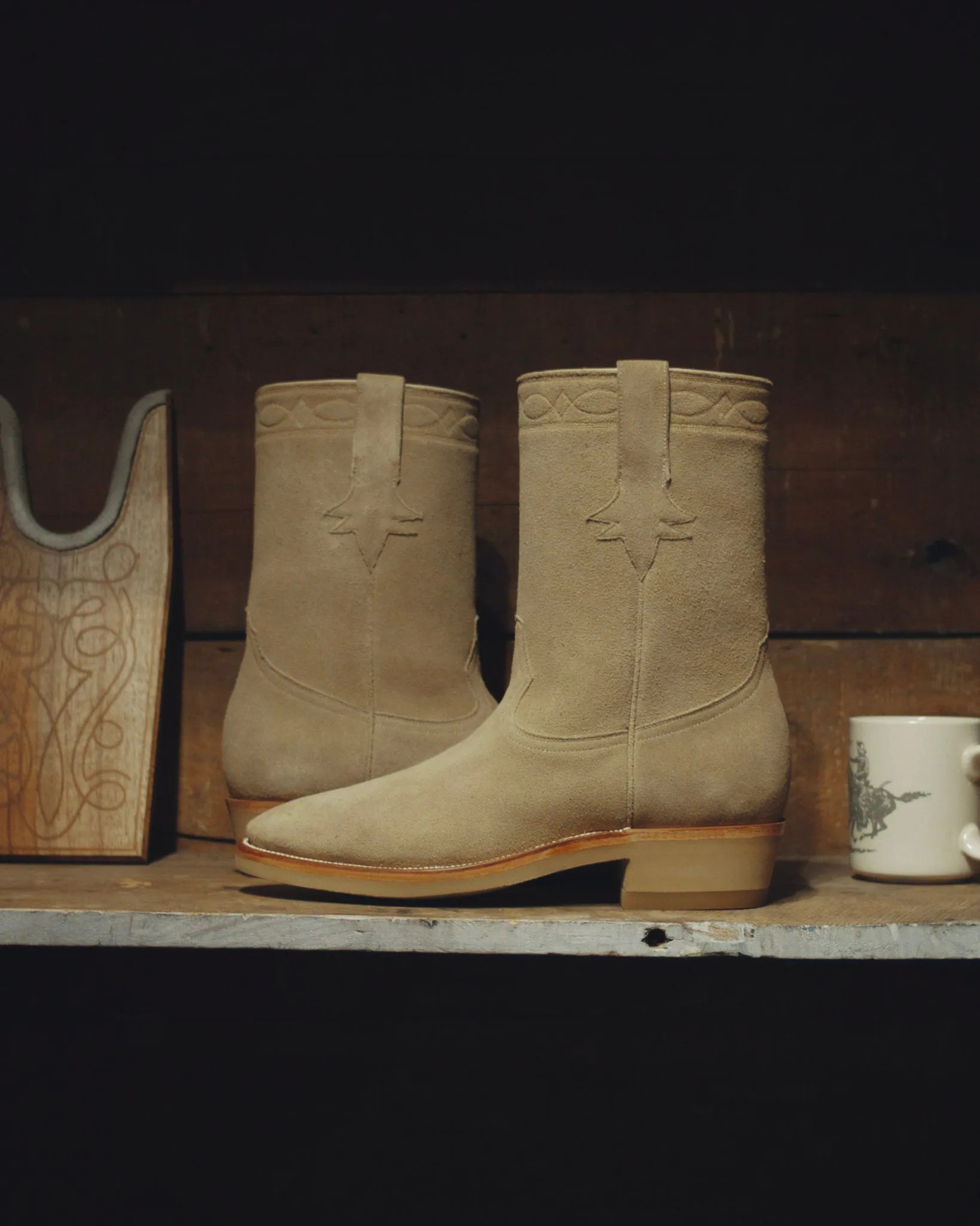 Sand Suede Roper Boots sold by Wythe NY product image thumbnail 3