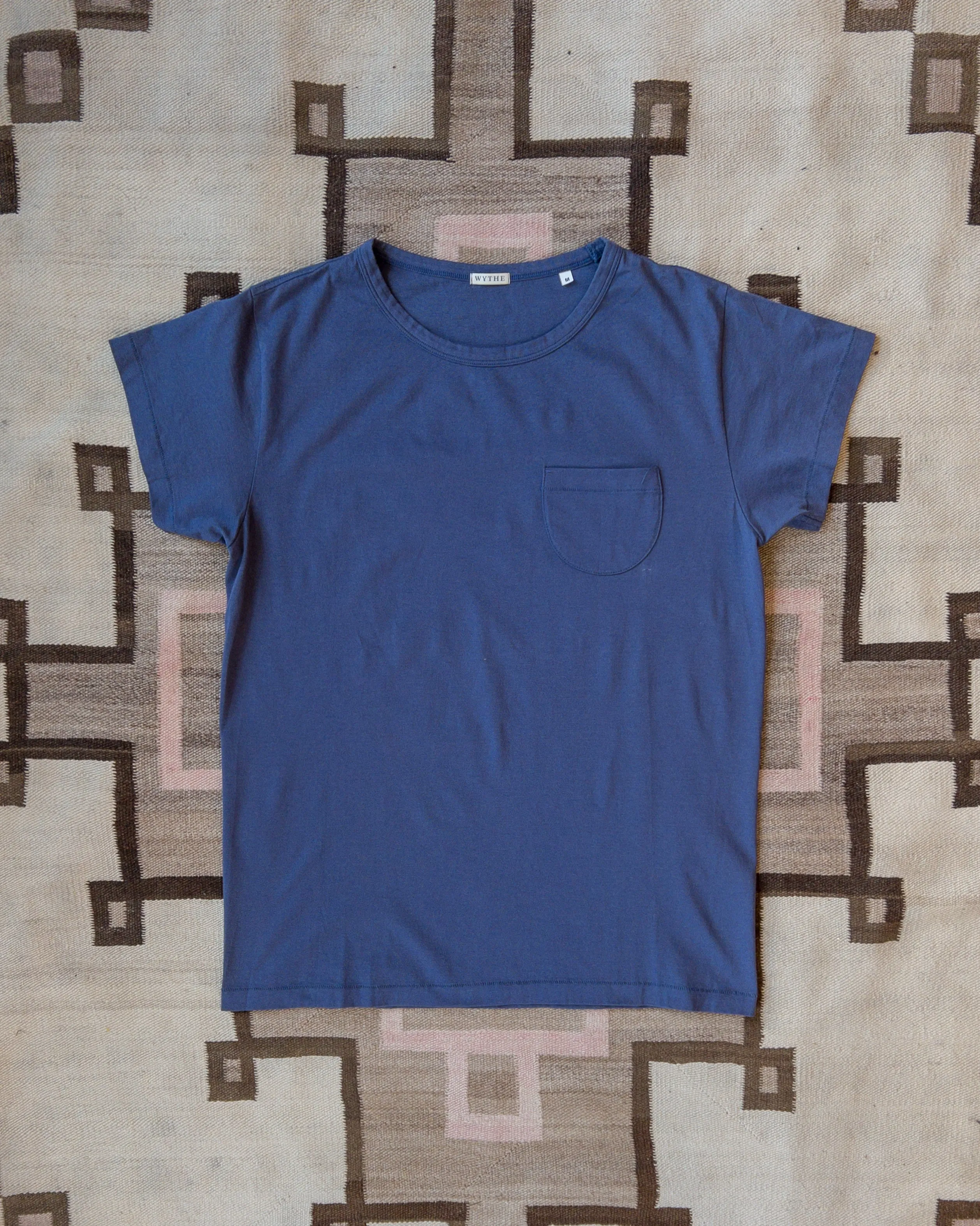 Tubular Pocket Tee Shirt - Faded Navy sold by Wythe NY