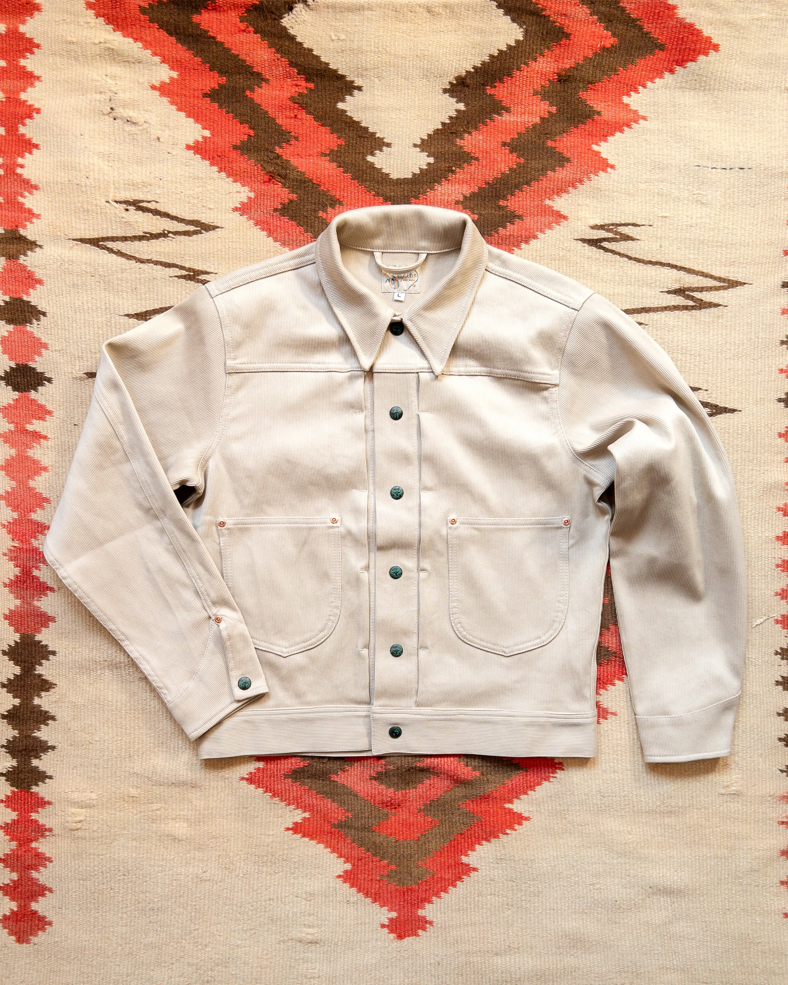 Embroidered Bedford Cord Ranch Jacket - Off White sold by Wythe NY product image thumbnail 2