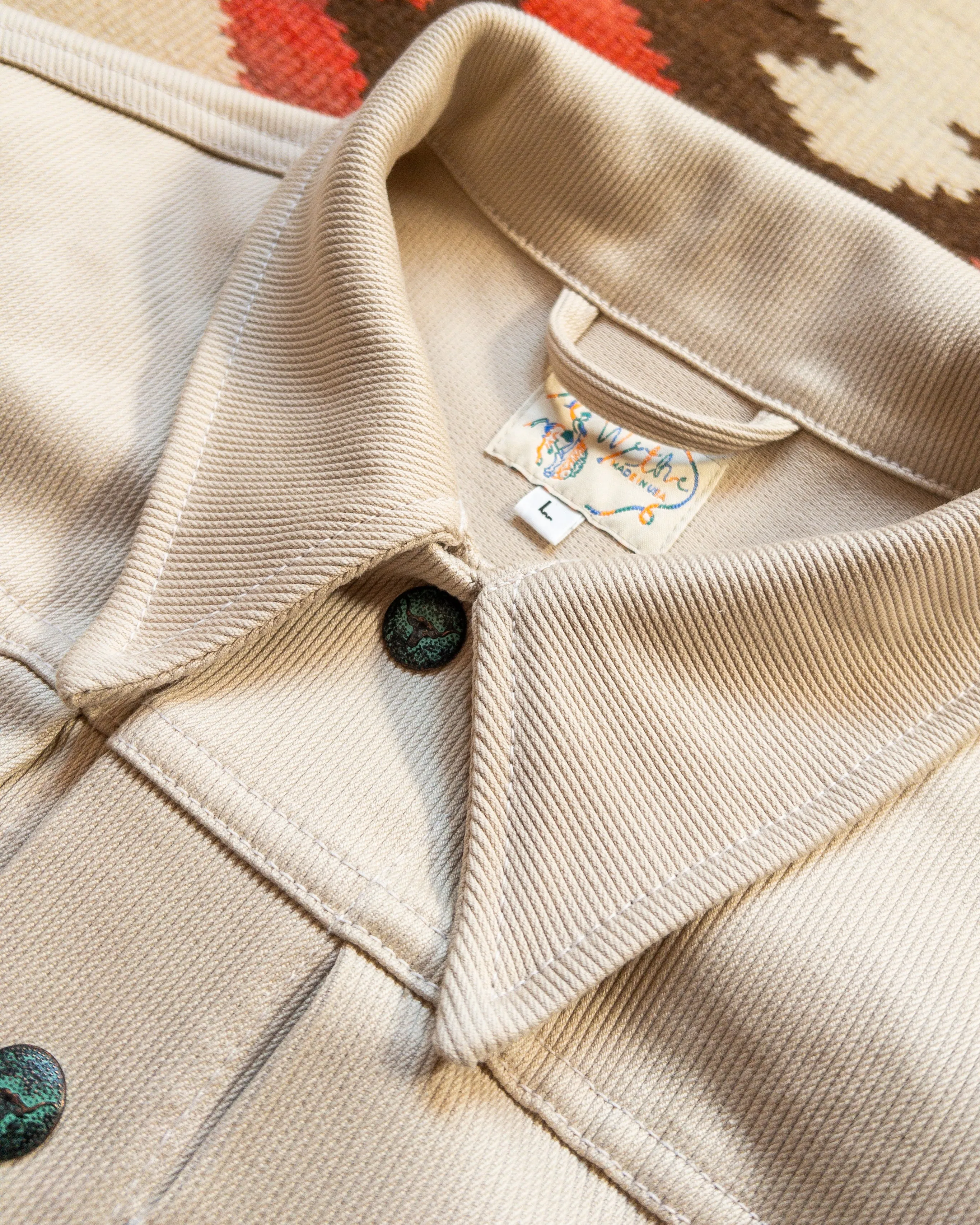 Embroidered Bedford Cord Ranch Jacket - Off White sold by Wythe NY product image thumbnail 5