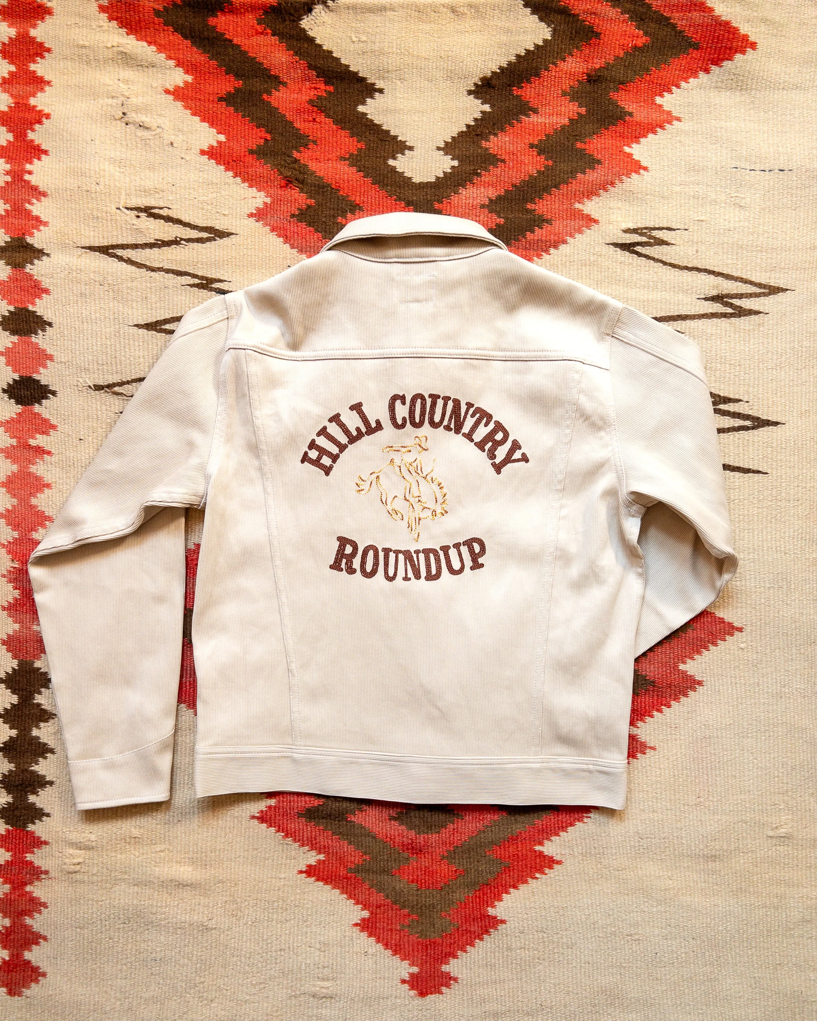 Embroidered Bedford Cord Ranch Jacket - Off White sold by Wythe NY