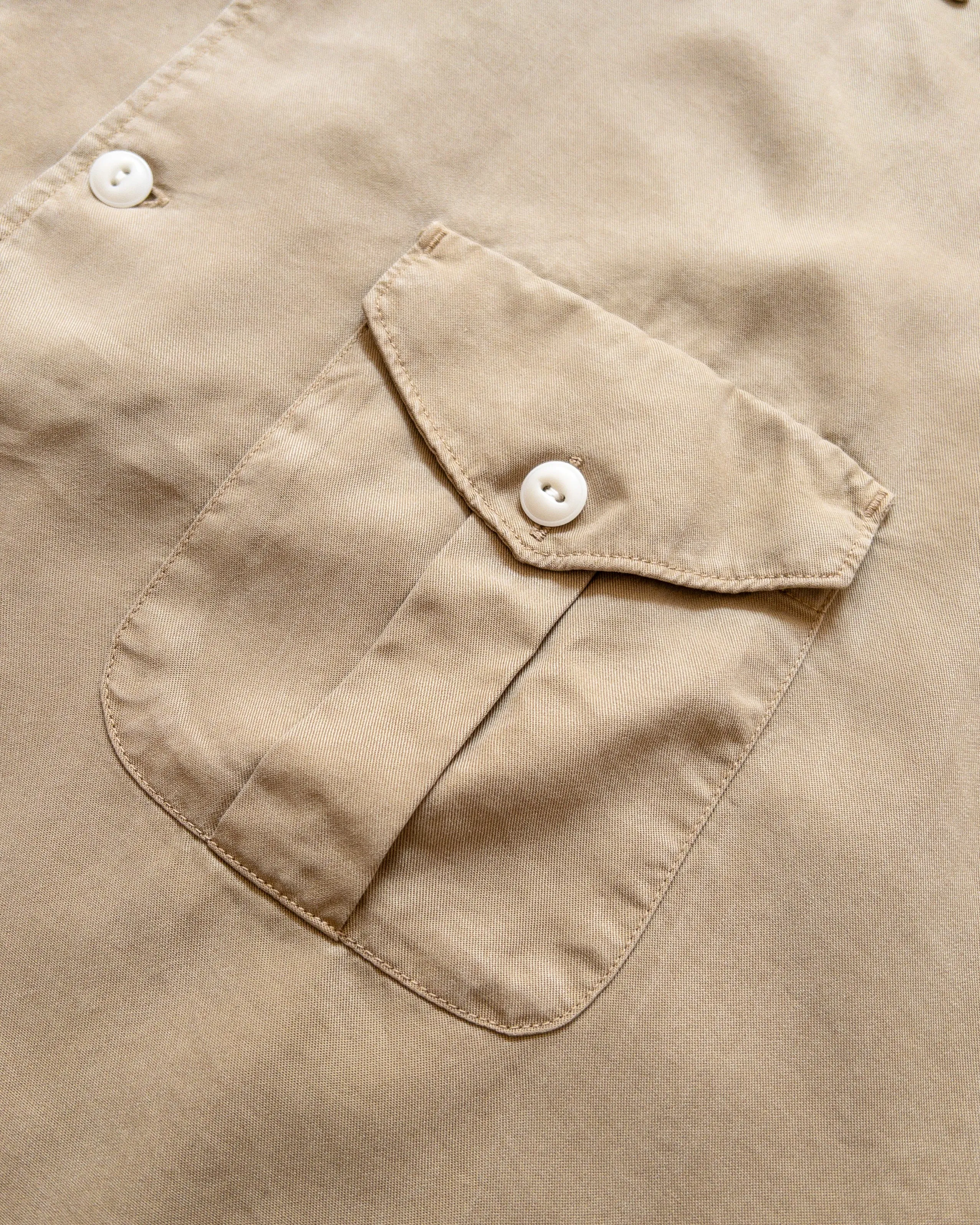Tencel Gabardine Patio Shirt - Camp Khaki sold by Wythe NY product image thumbnail 2