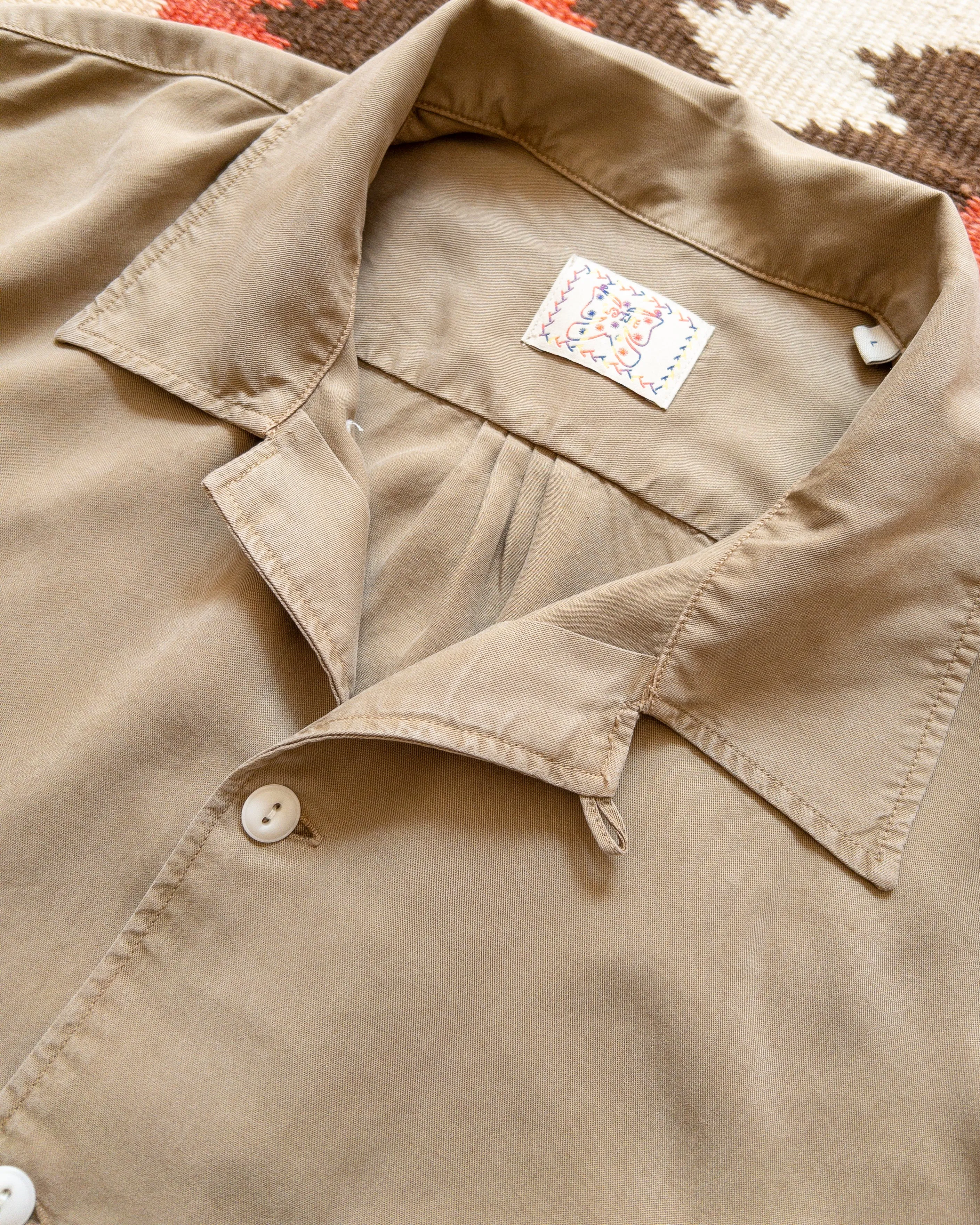 Tencel Gabardine Patio Shirt - Camp Khaki sold by Wythe NY product image thumbnail 3