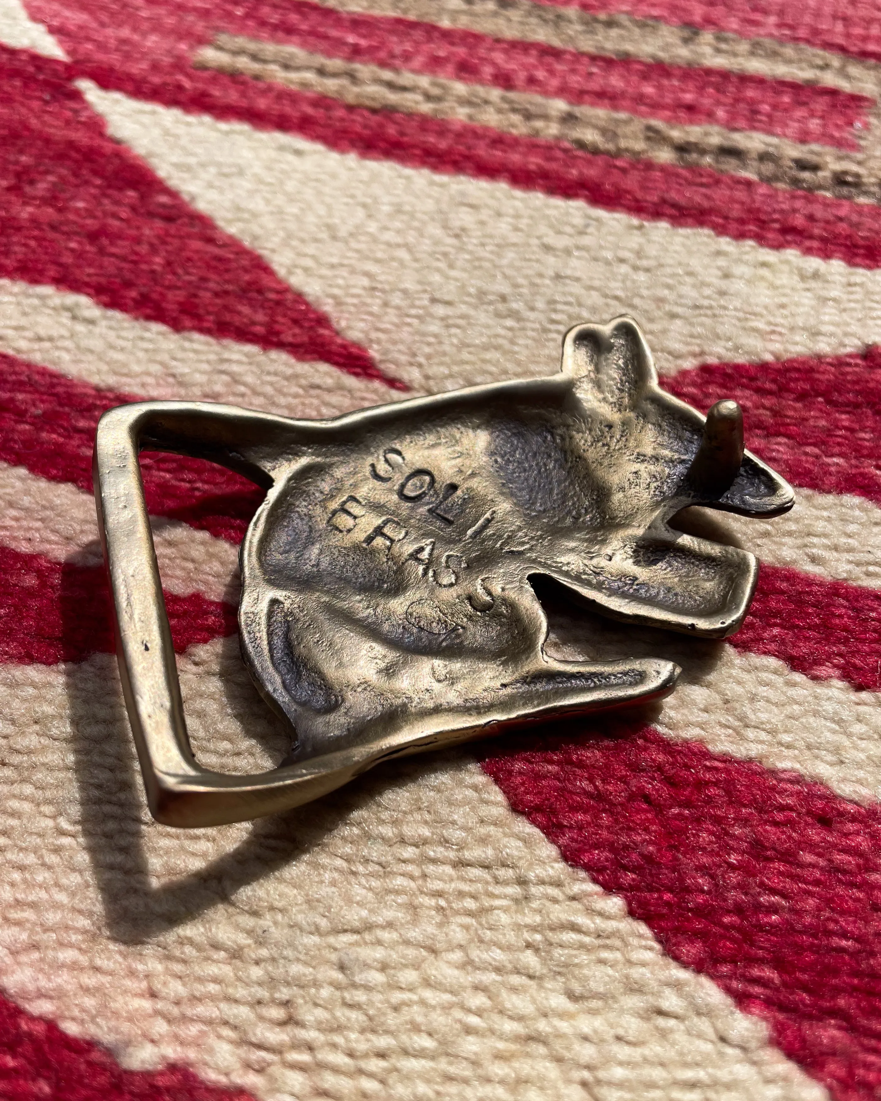 Solid Brass Armadillo Buckle sold by Wythe NY product image thumbnail 3