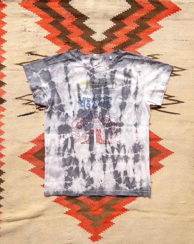 Shibori Tie-Dye Concert T-Shirt - Taro sold by Wythe NY