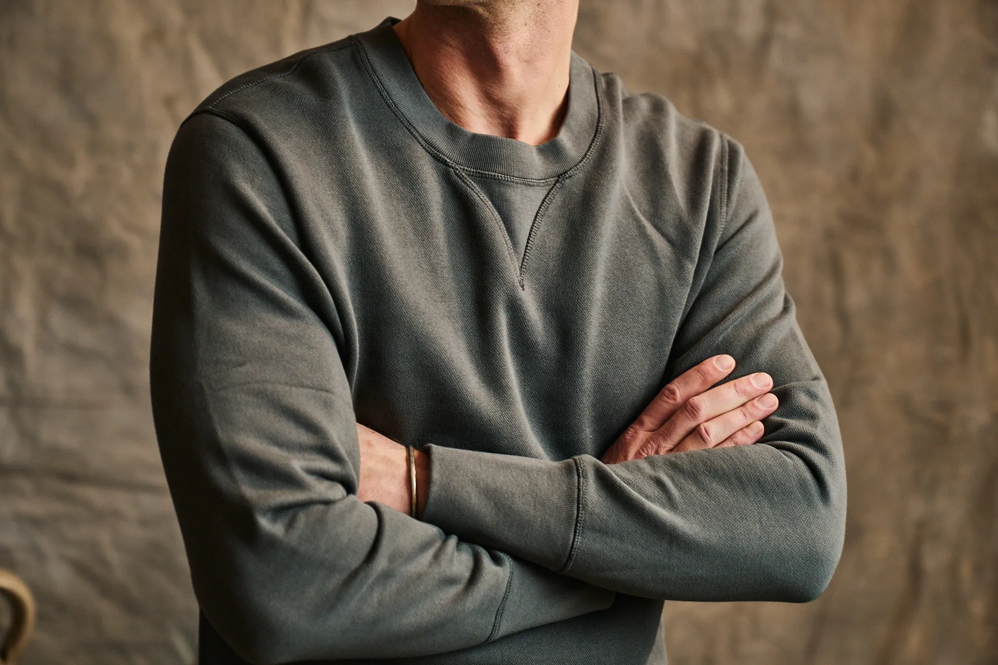 Vintage Fit Crewneck Sweatshirt - Faded Black sold by Wythe NY product image thumbnail 3