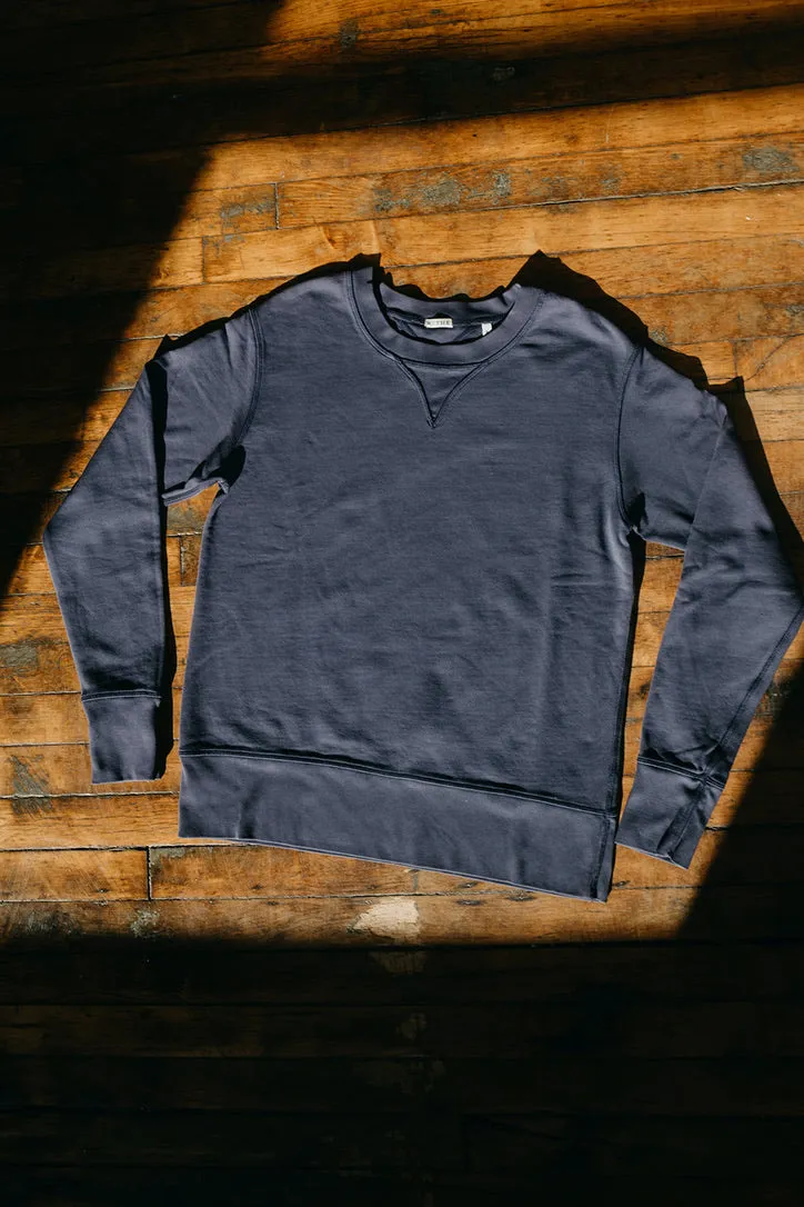 Vintage Fit Crewneck Sweatshirt - Faded Navy sold by Wythe NY
