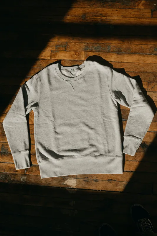 Vintage Fit Crewneck Sweatshirt - Heather Grey sold by Wythe NY