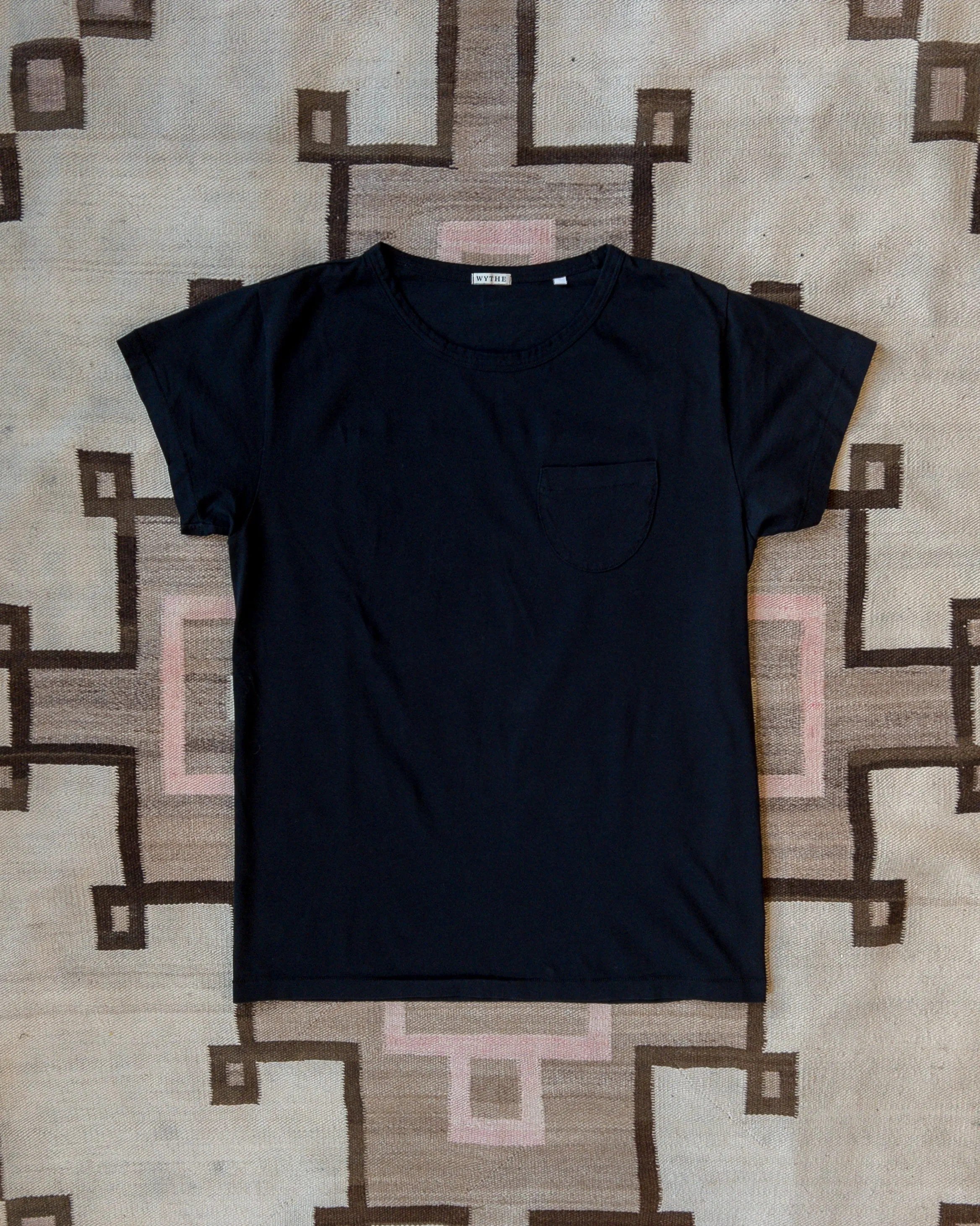 Tubular Pocket Tee Shirt - Deep Black sold by Wythe NY