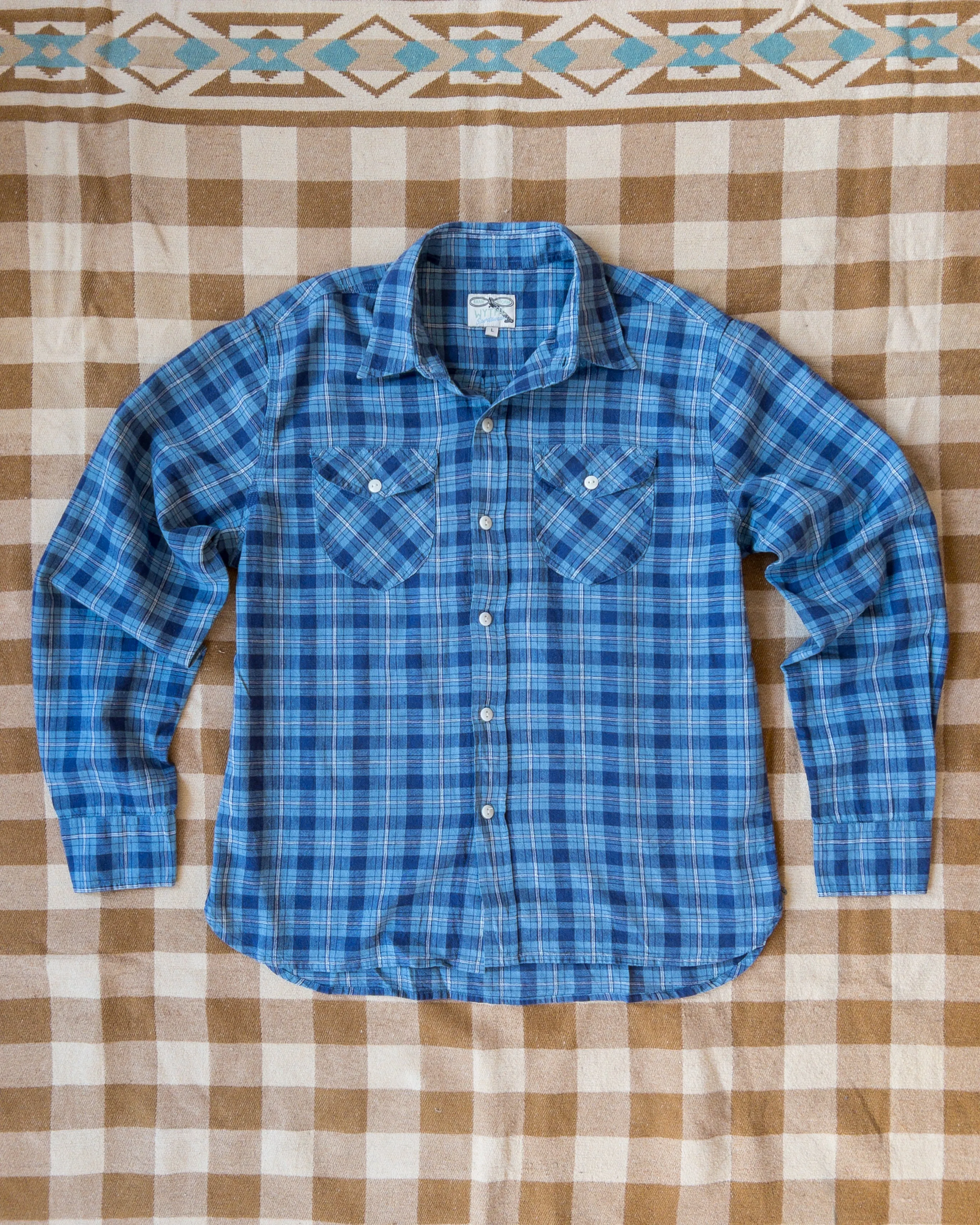Cotton/Linen Hometeam Plaid Workshirt sold by Wythe NY