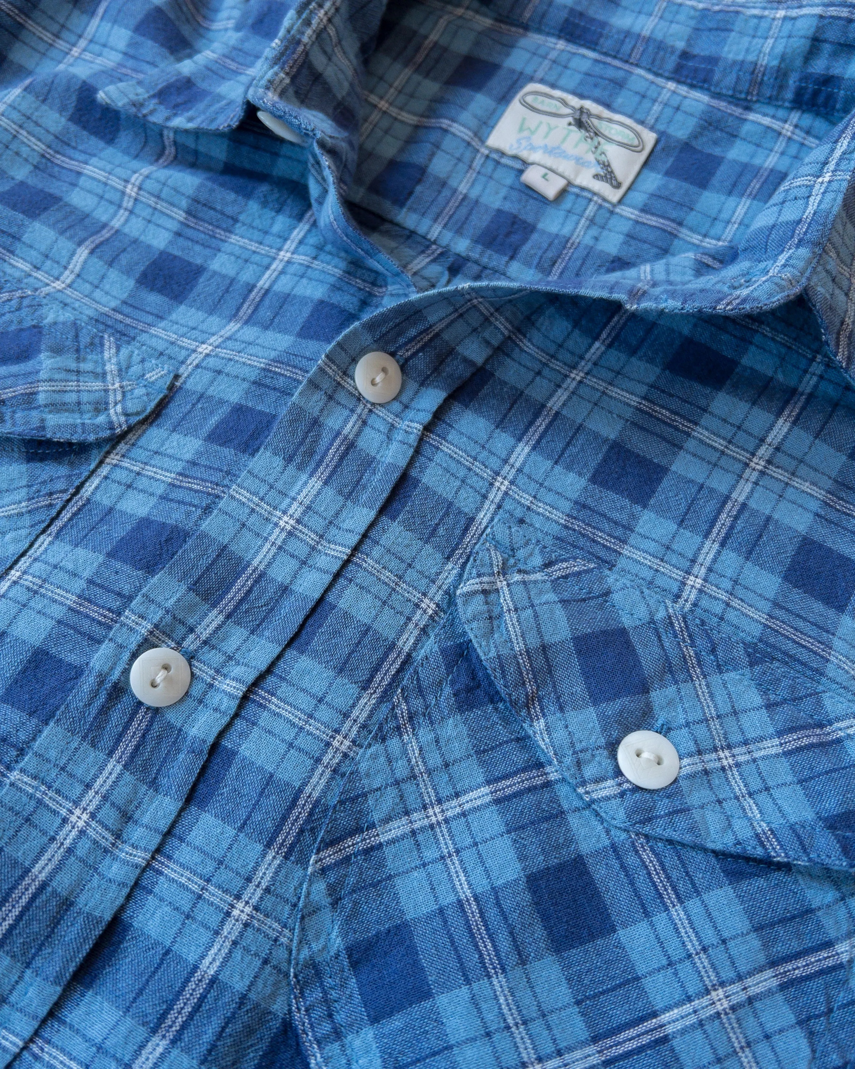 Cotton/Linen Hometeam Plaid Workshirt sold by Wythe NY product image thumbnail 2