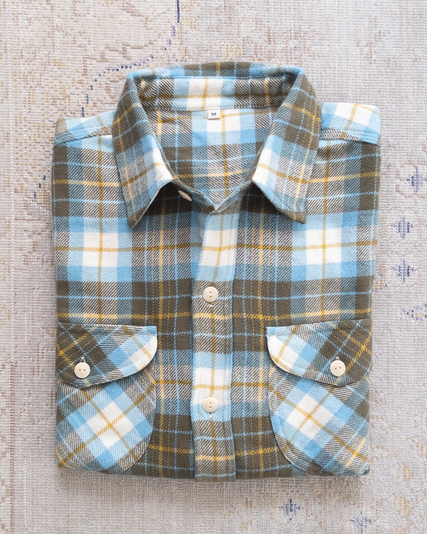 Washed Flannel Workshirt - Gold Ravine sold by Wythe NY